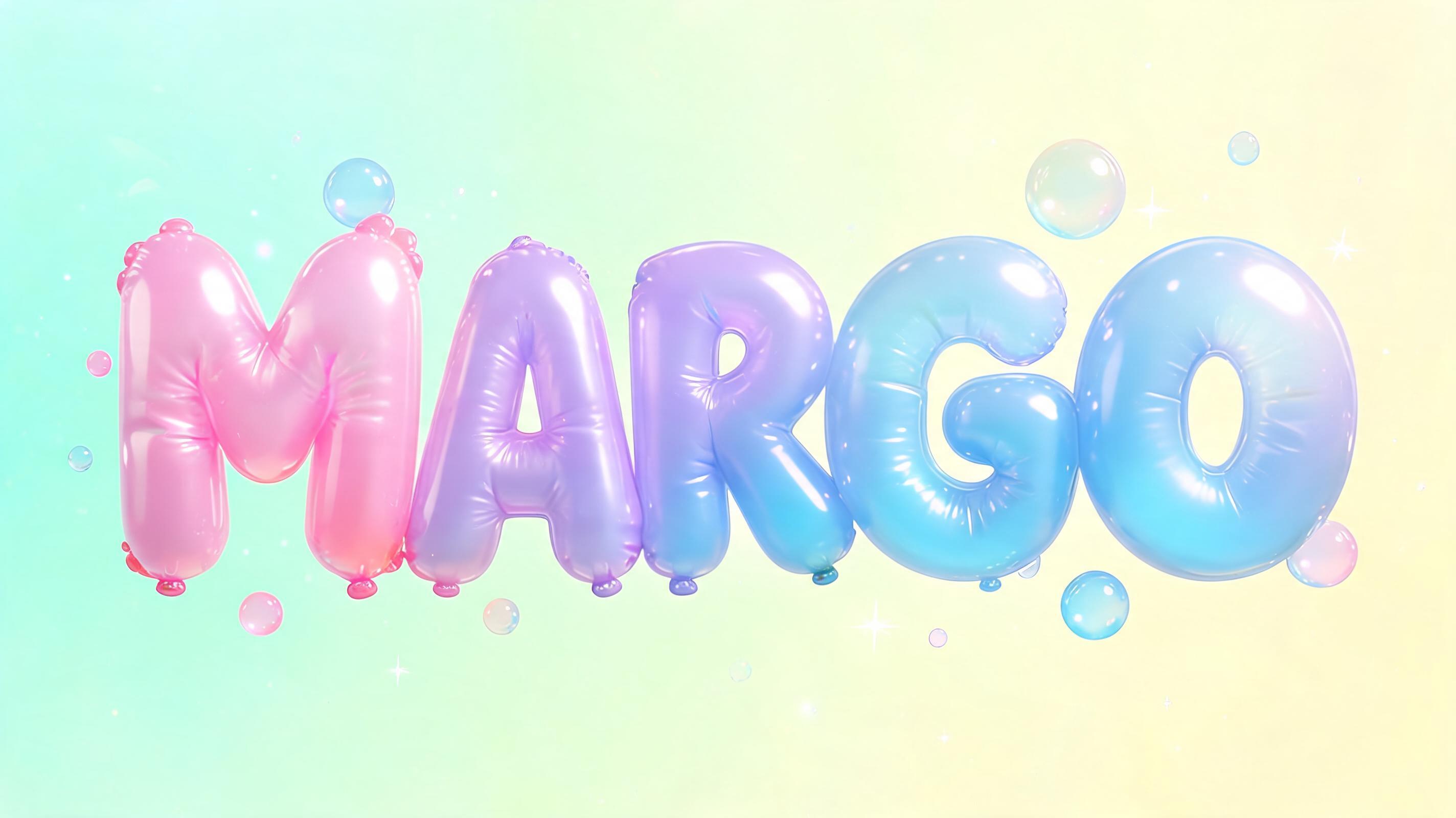 "MARGO" — Bubble | AI Text Effect Generator