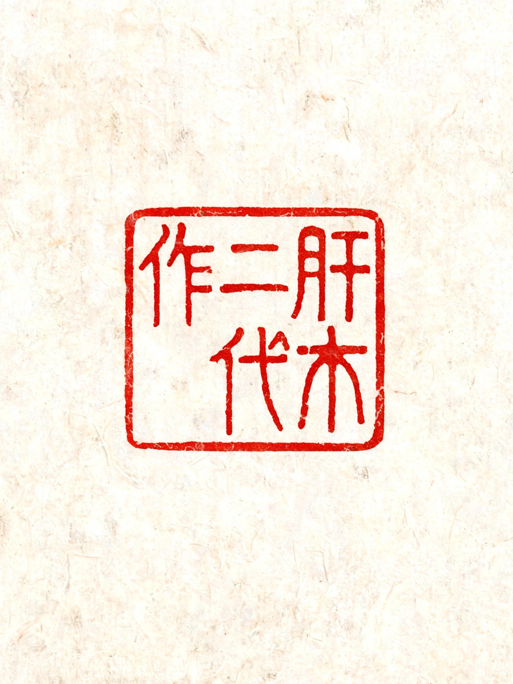 "肝木 二代 作" — Brush Chinese Ink | AI Text Effect Generator