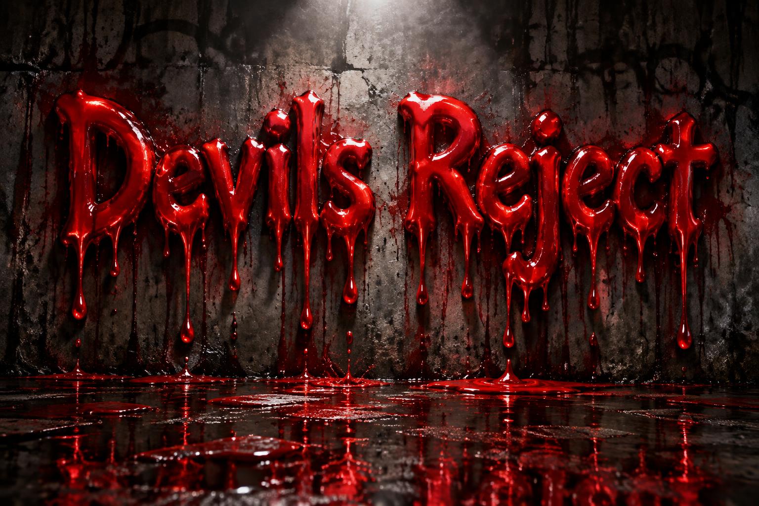 "Devils Reject" — Drip Font | AI Text Effect Generator