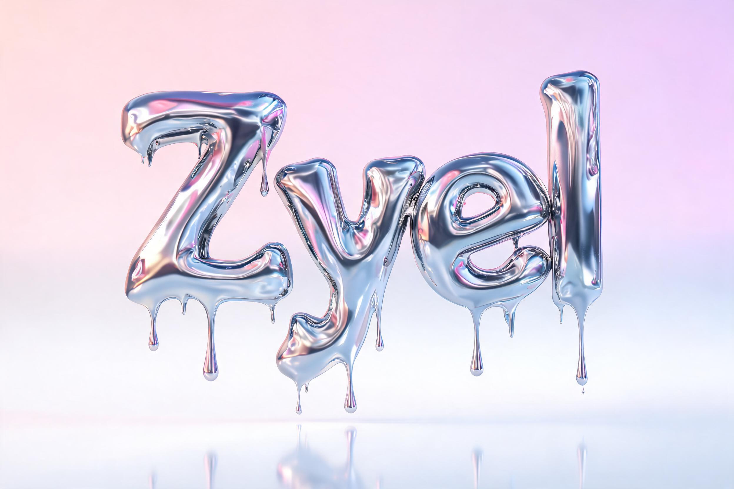 "Zyel" — Y2k Liquid | AI Text Effect Generator