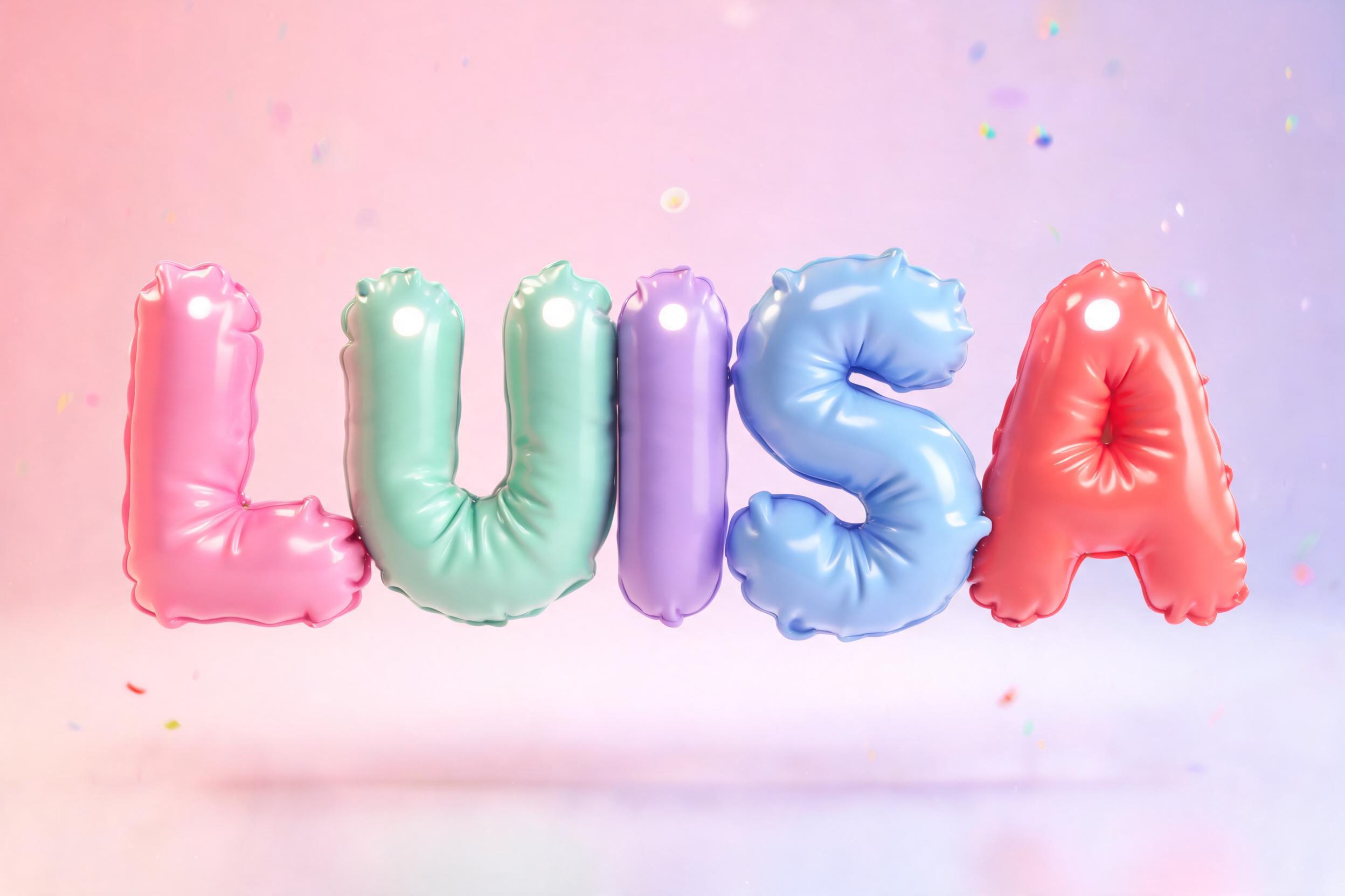 "Luisa" — 3d Bold Inflated | AI Text Effect Generator