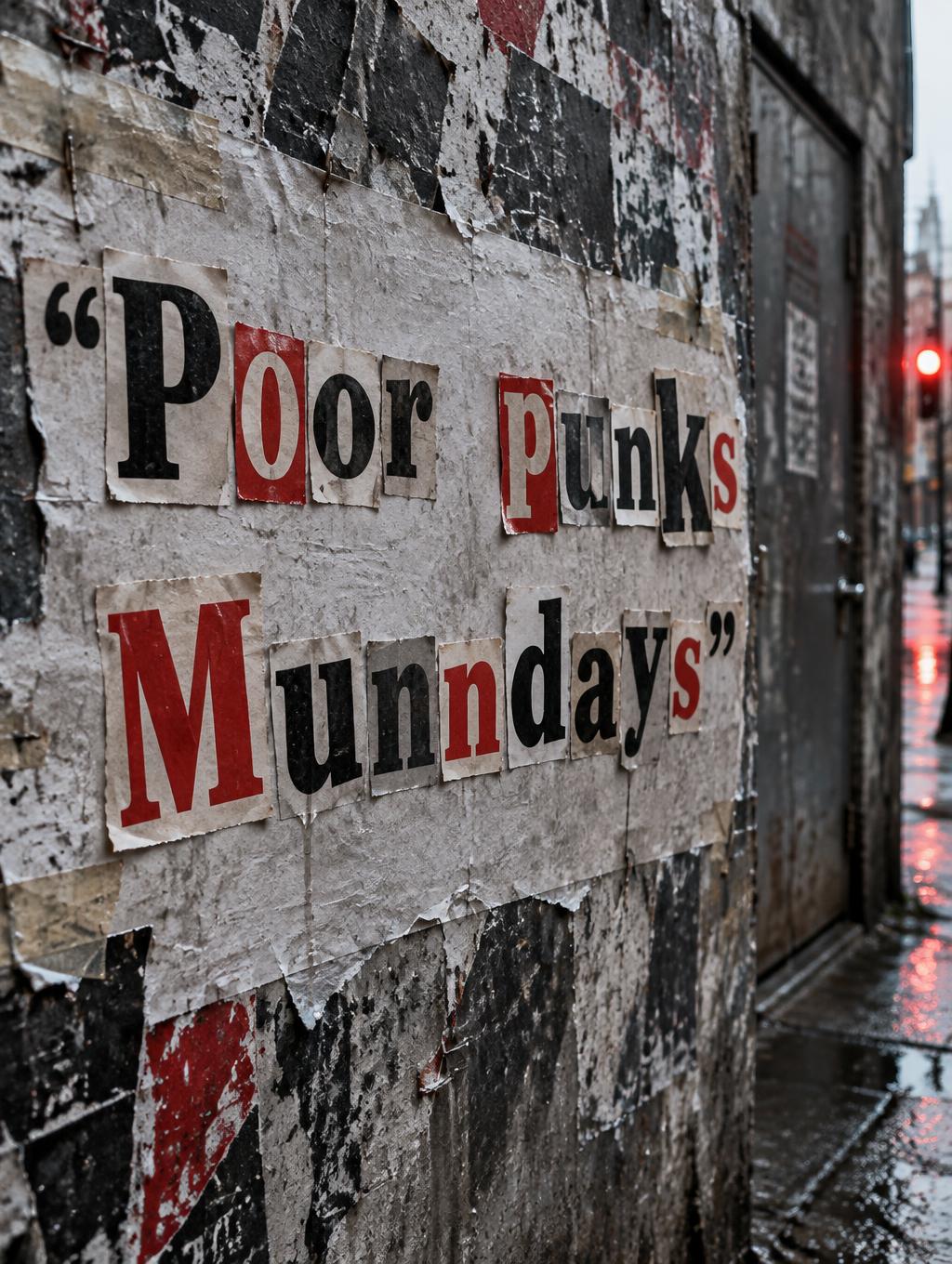"Poor punks Munndays" —  | AI Text Effect Generator