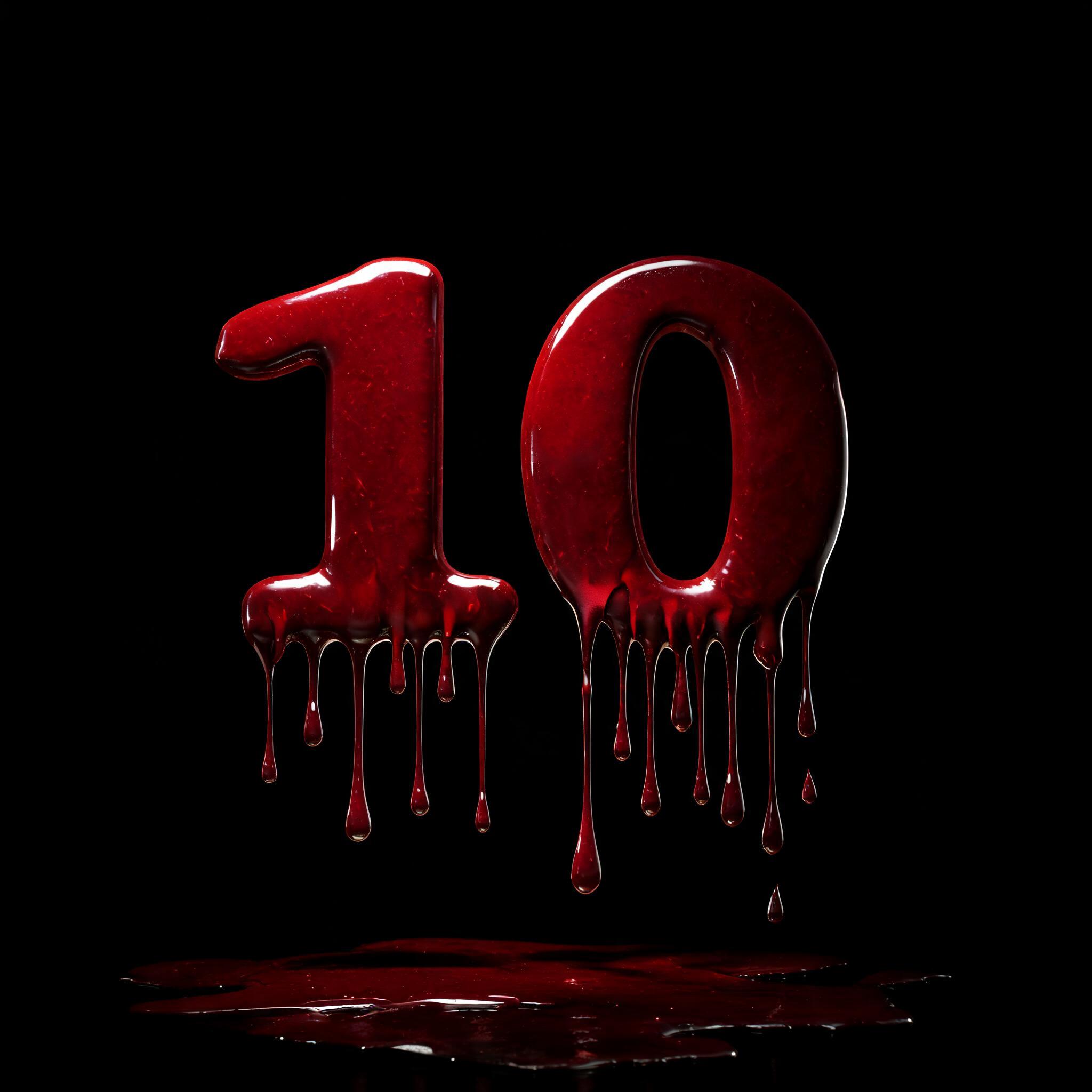 "10" — Drip Font | AI Text Effect Generator