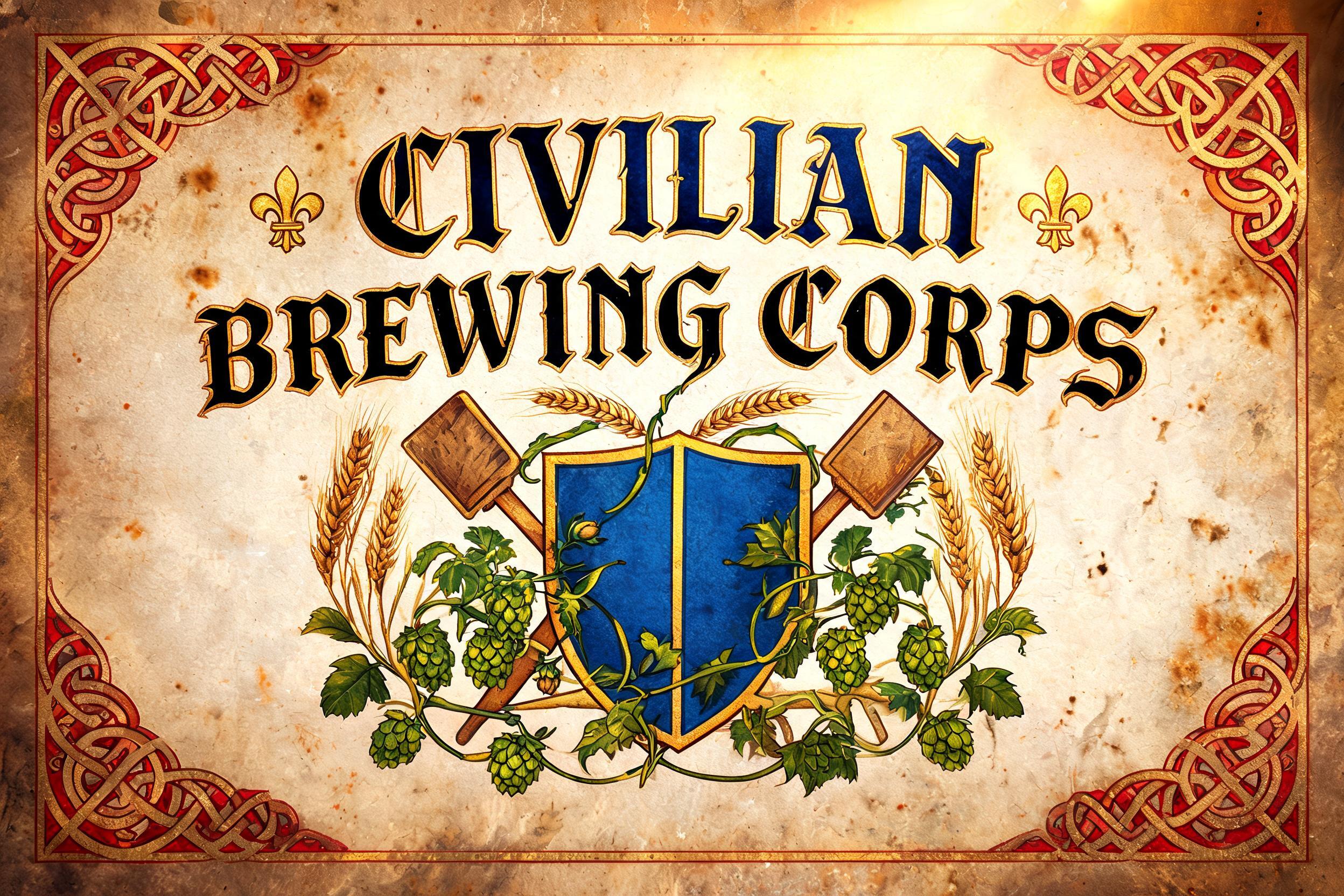 "Civilian Brewing Corps" — Medieval | AI Text Effect Generator