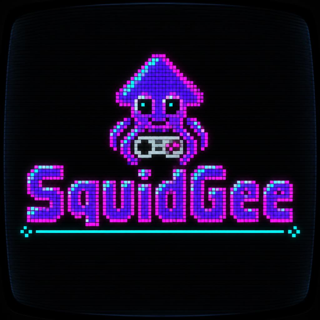 "SquidGee" — Pixel Art | AI Text Effect Generator
