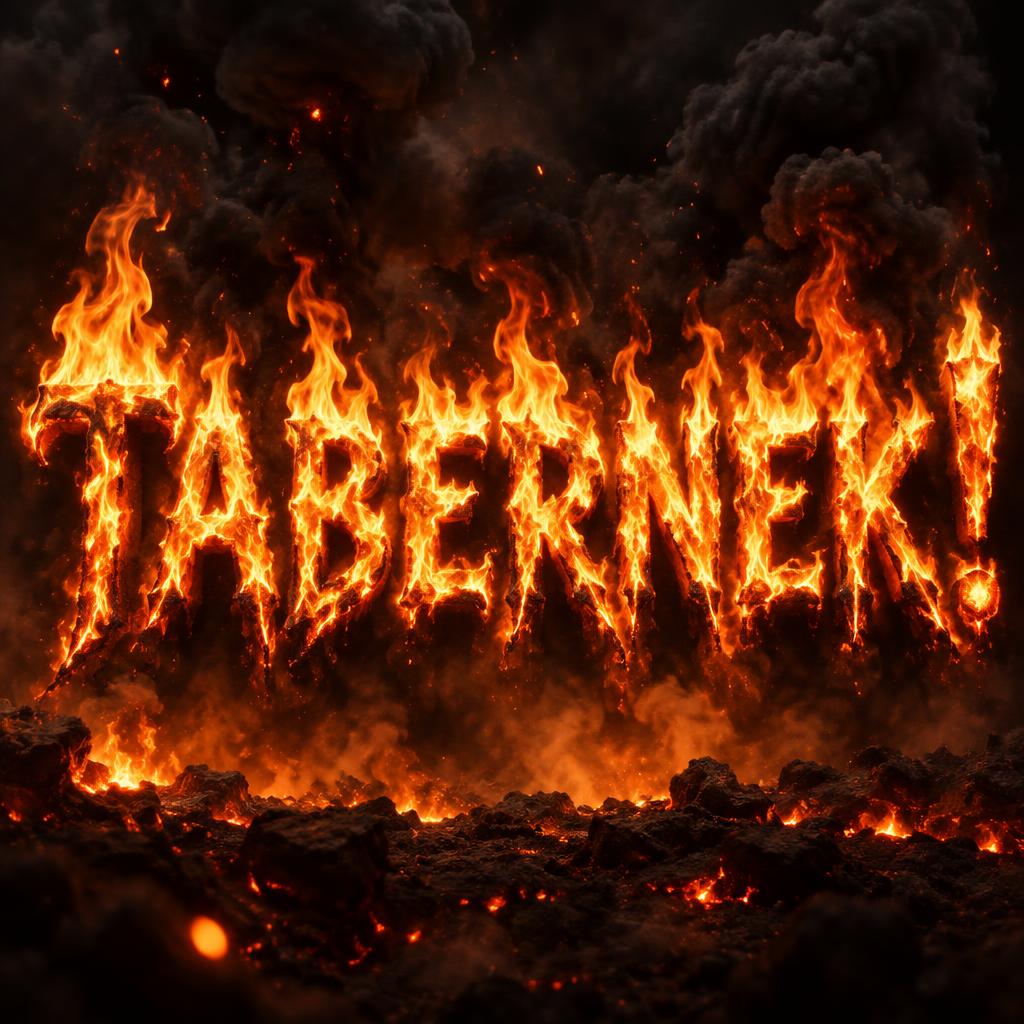 "TABERNEK!" — Fire Smoke | AI Text Effect Generator