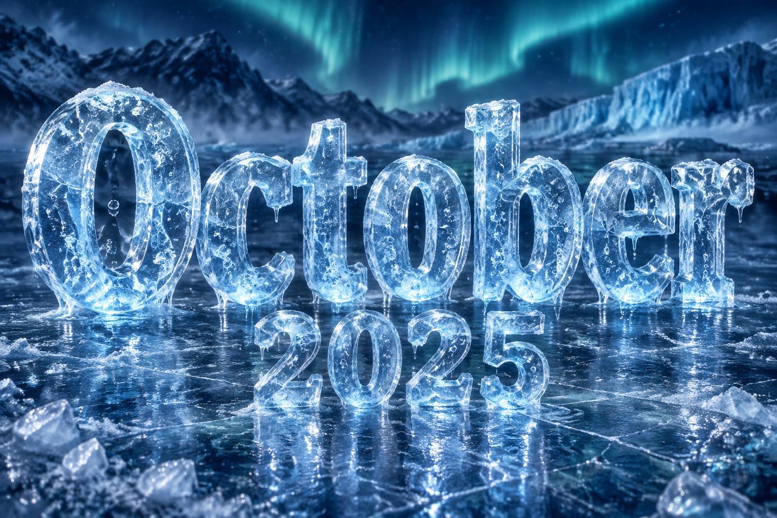"October 2025" — Glass Frozen | AI Text Effect Generator