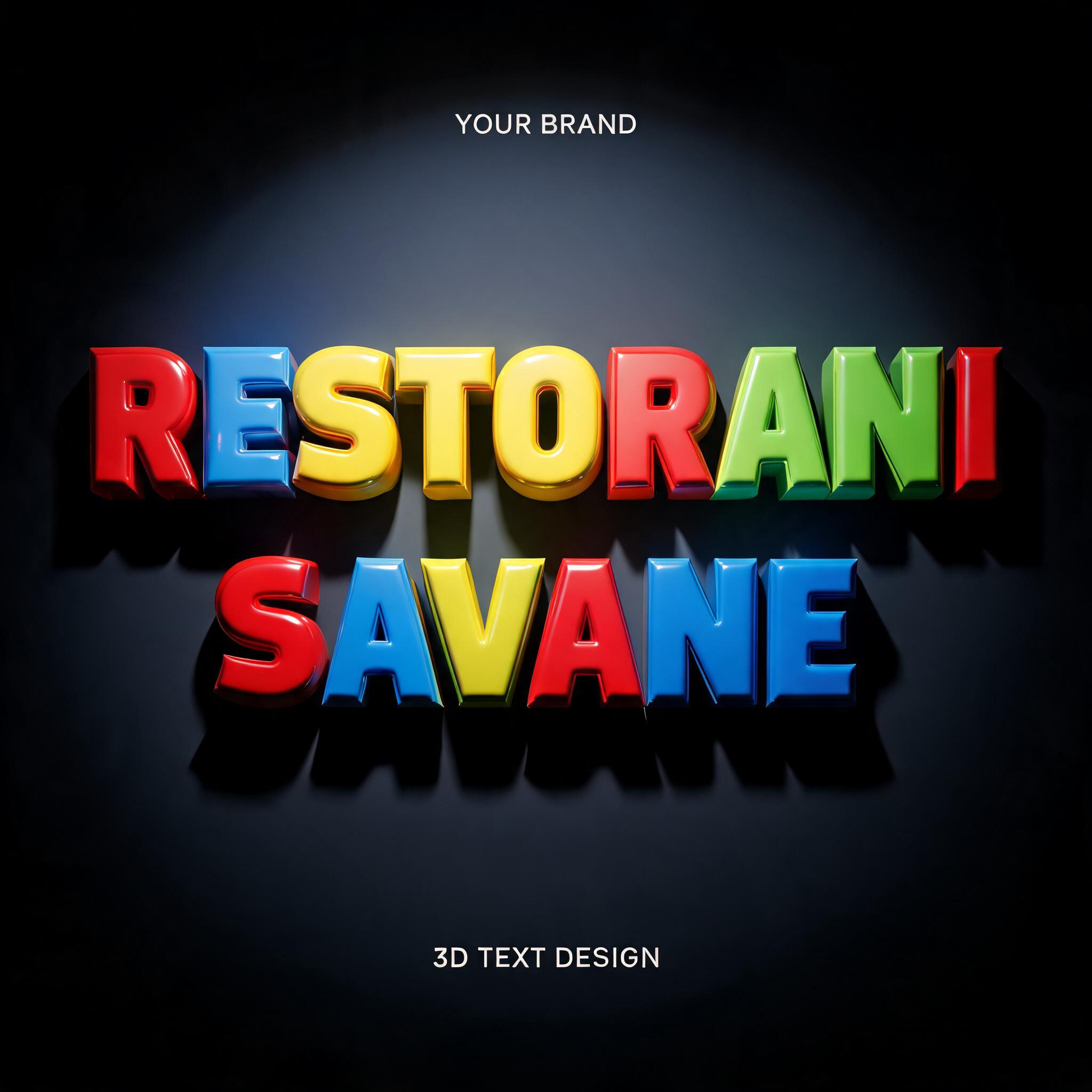 "RESTORANI SAVANE" — 3d Bold | AI Text Effect Generator