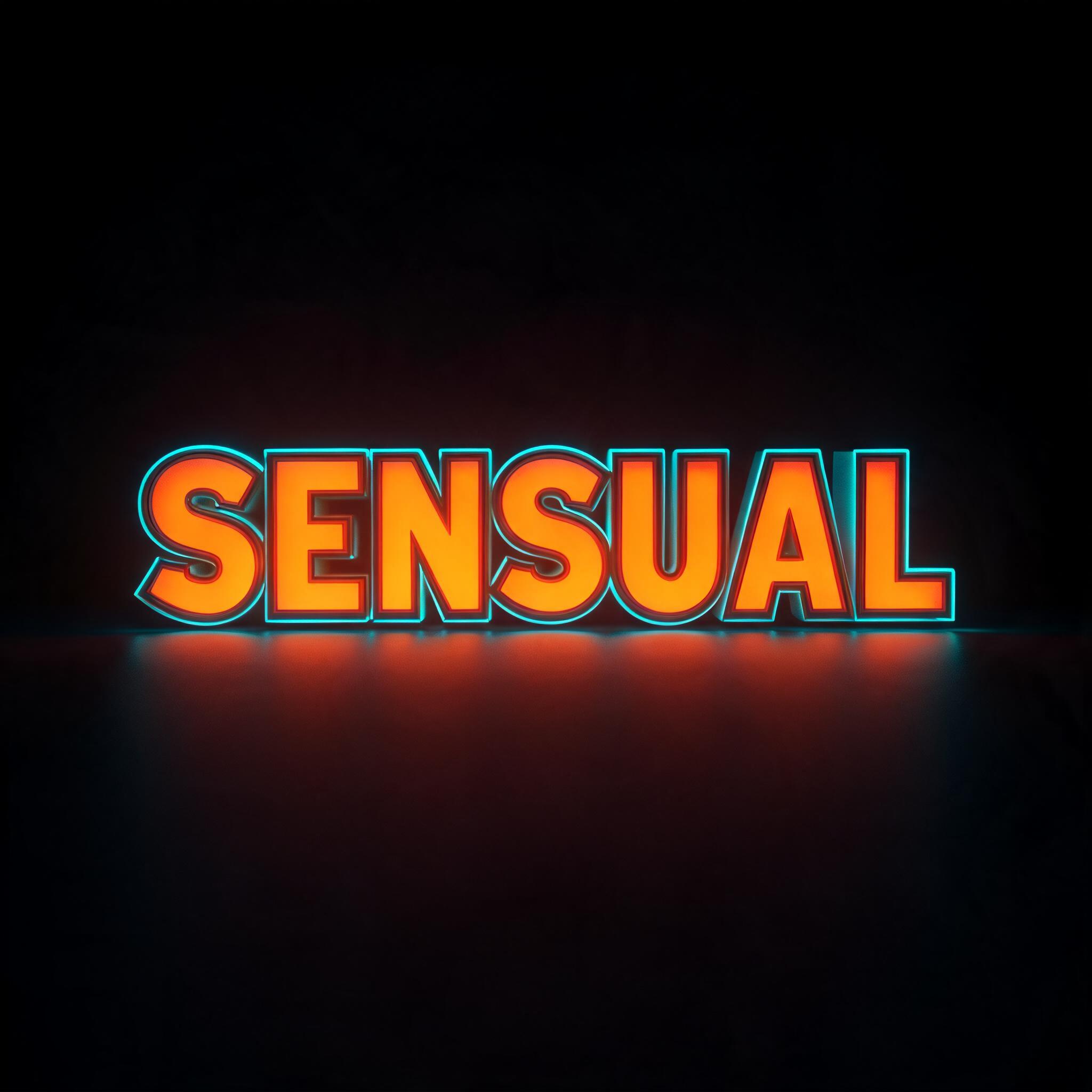 "SENSUAL" — 3d Bold Neon | AI Text Effect Generator