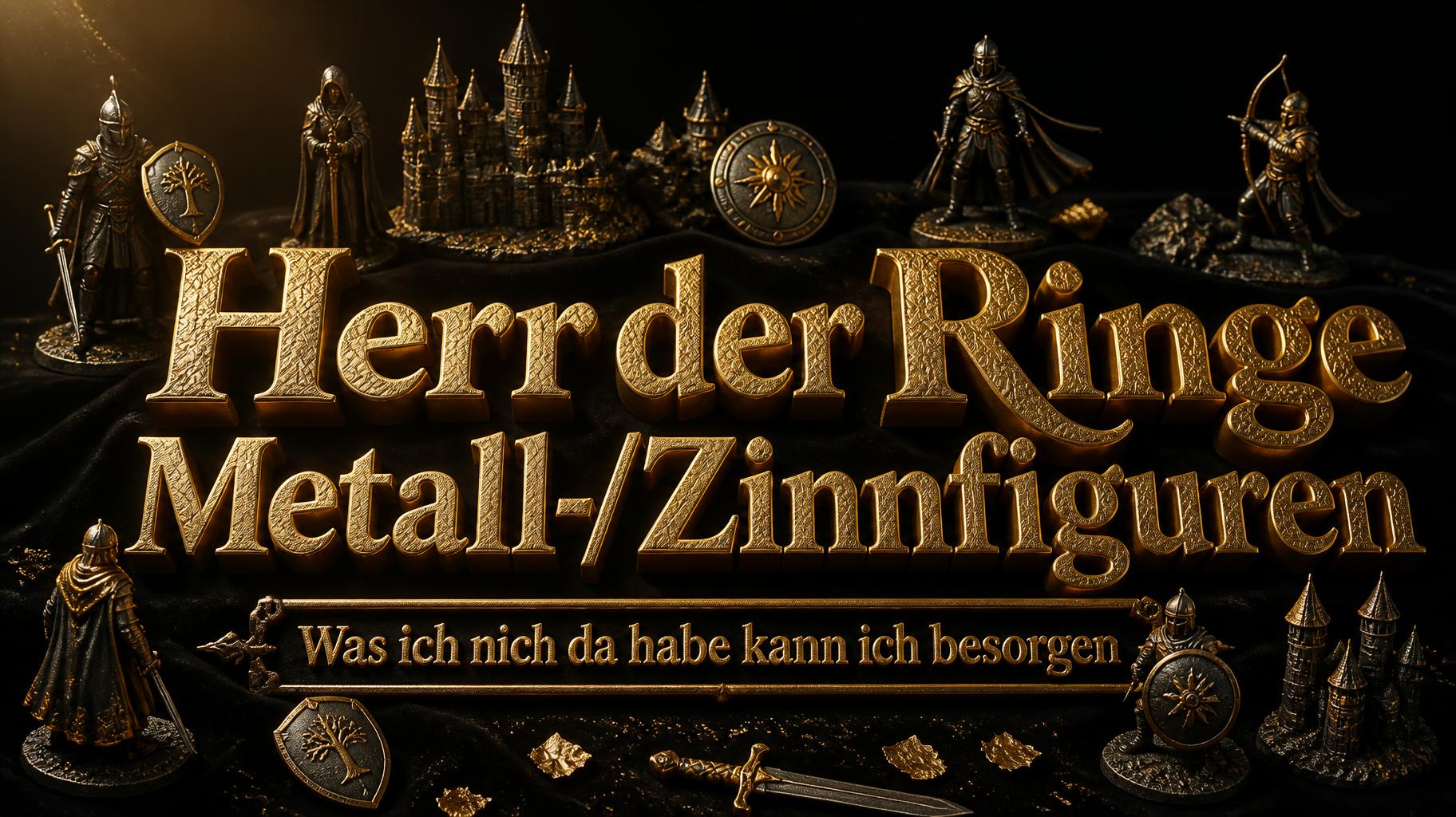 "Herr der Ringe Metall-/Zinnfiguren
Was ich nich da habe kann ich besorgen" — Luxury Gold | AI Text Effect Generator