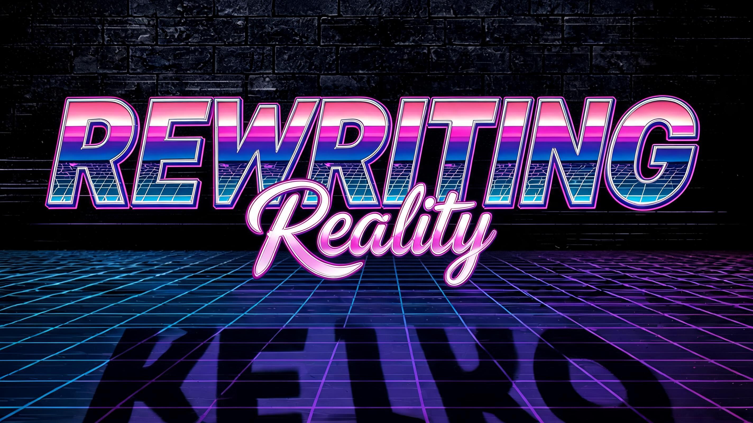 "REWRITING Reality" — Neon 80s text effect