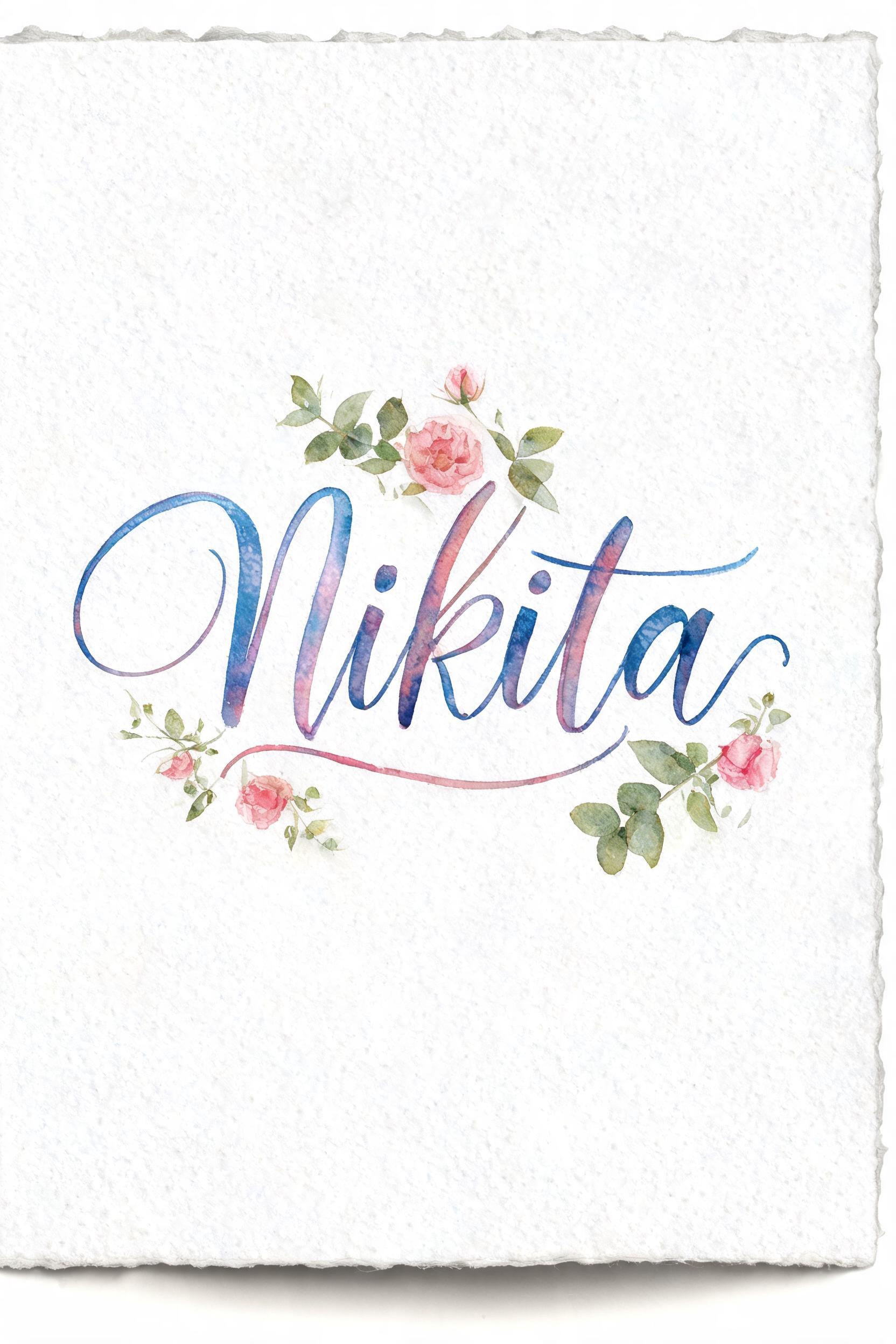 "nikita " — Watercolor | AI Text Effect Generator