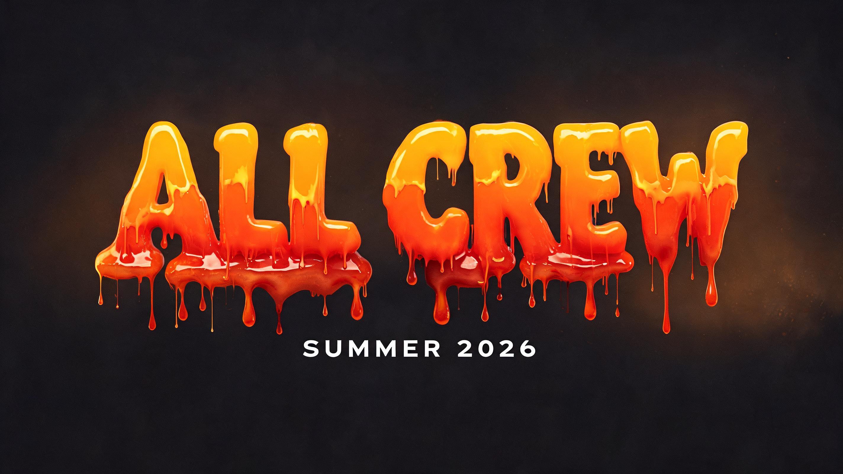 "ALL CREW" — Drip Font Melting | AI Text Effect Generator
