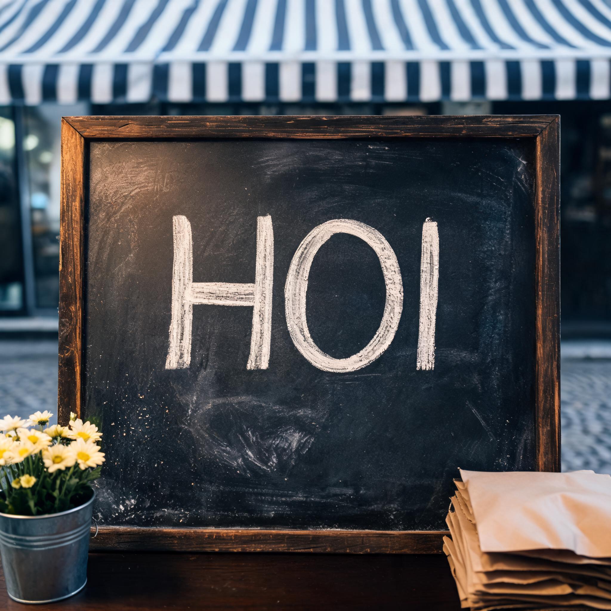 "Hoi" —  | AI Text Effect Generator