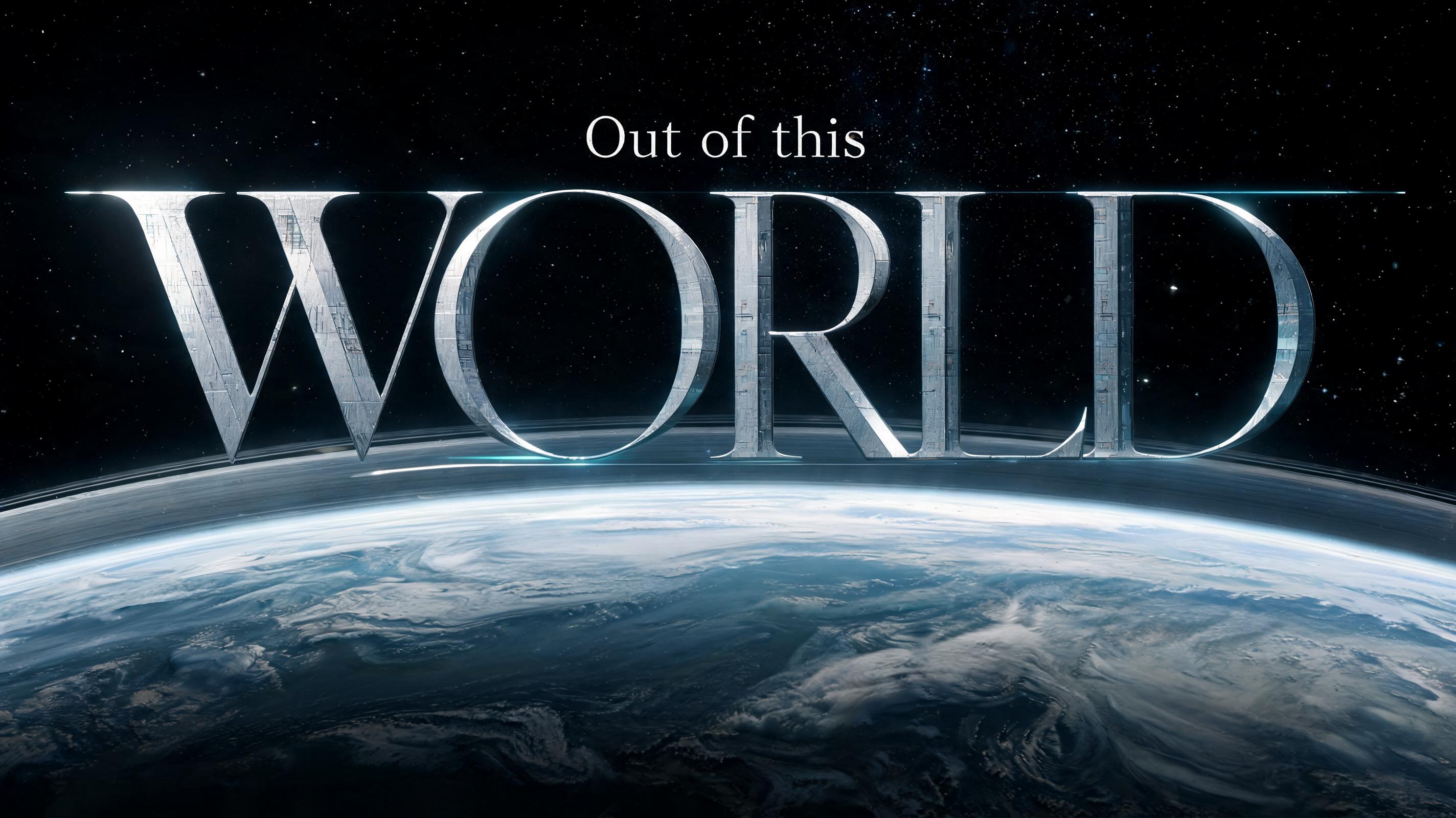 "Out of this WORLD" — Cinematic Scifi text effect