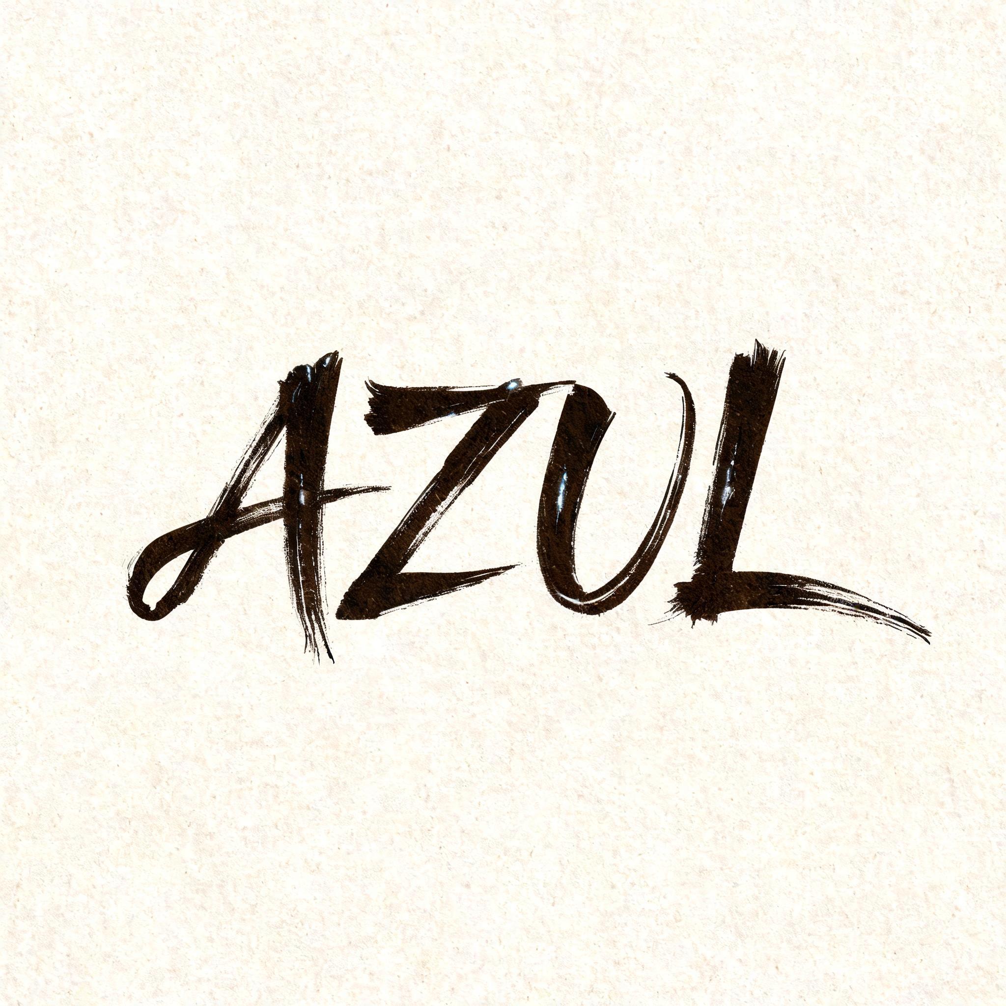 "AZUL" — Brush Stroke | AI Text Effect Generator