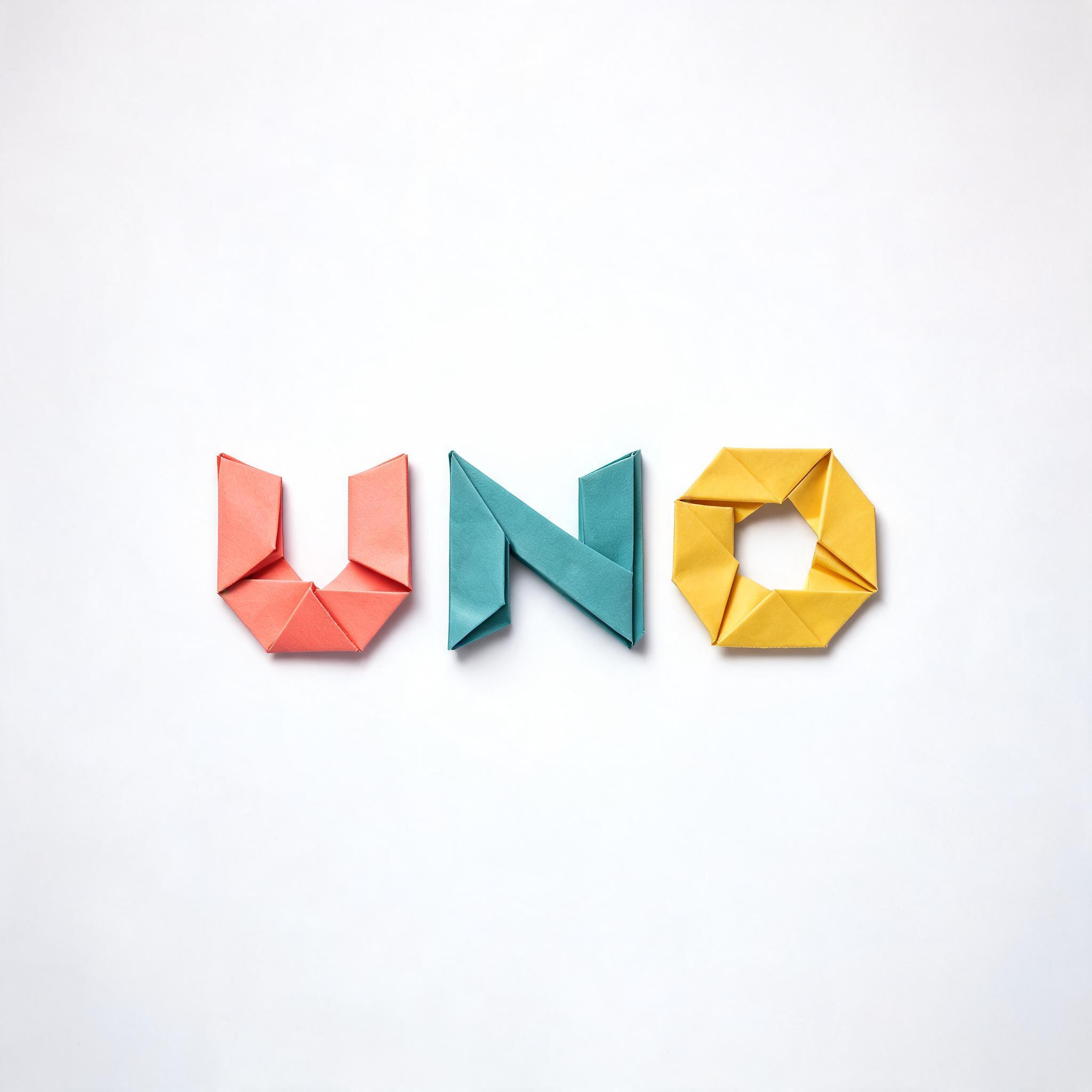 "UNO" — Origami | AI Text Effect Generator