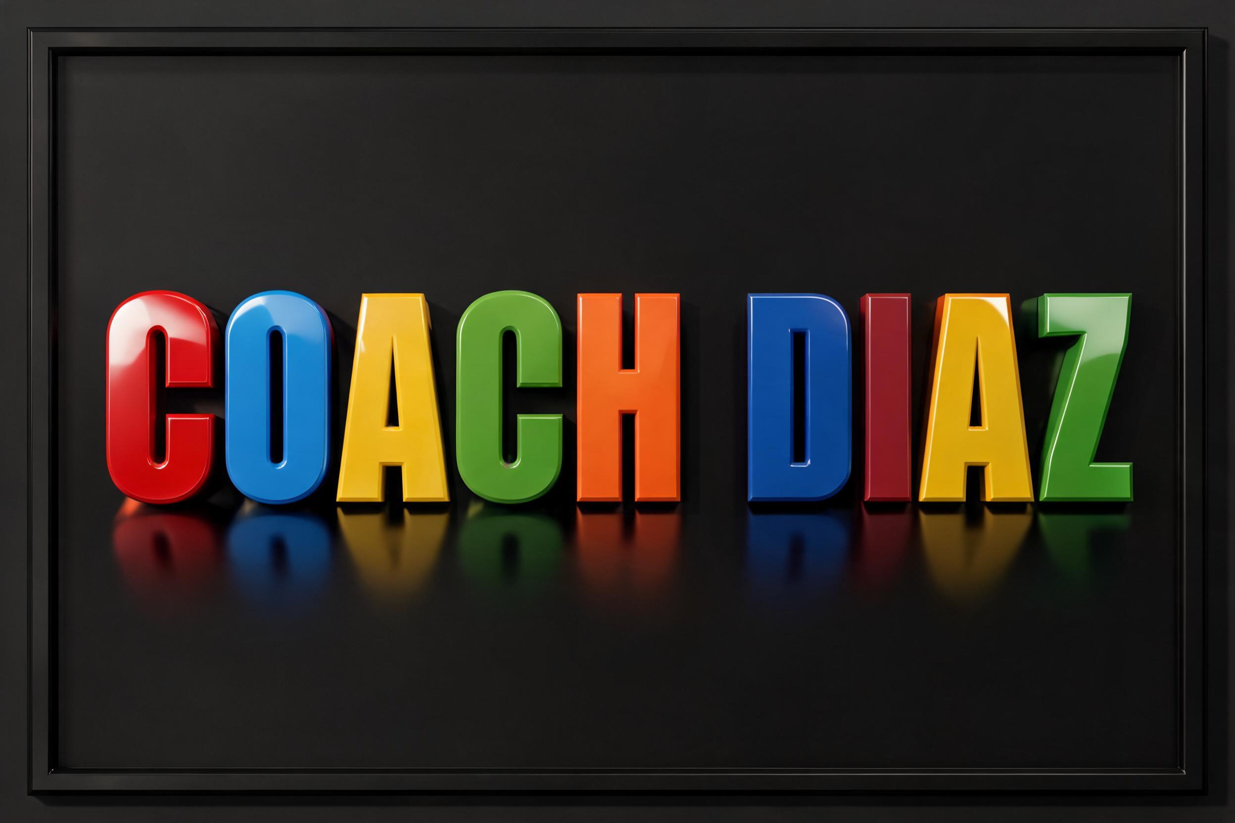 "COACH DIAZ" — 3d Bold | AI Text Effect Generator