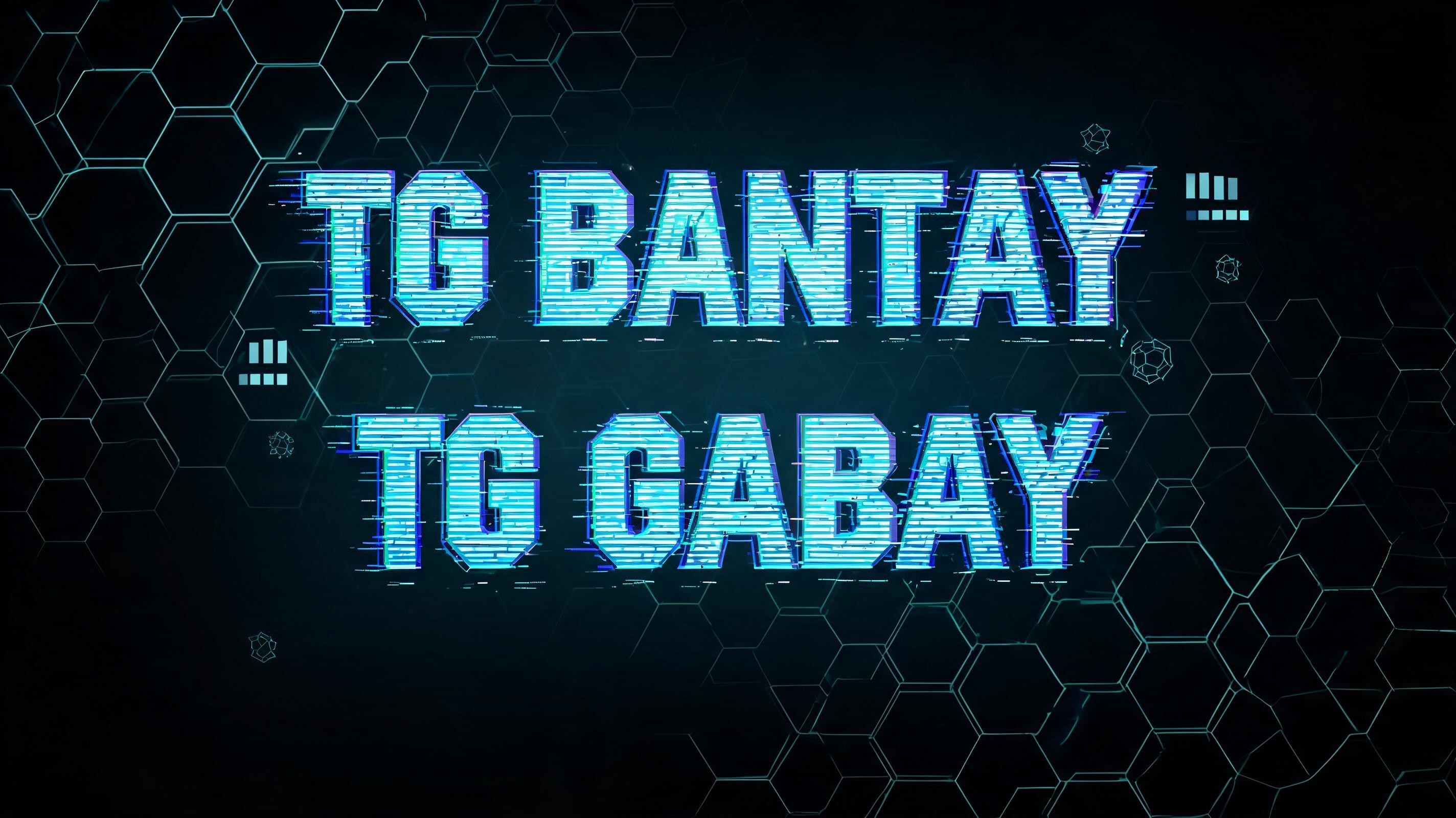 "TG BANTAY TG GABAY" — Cyberpunk Hologram text effect