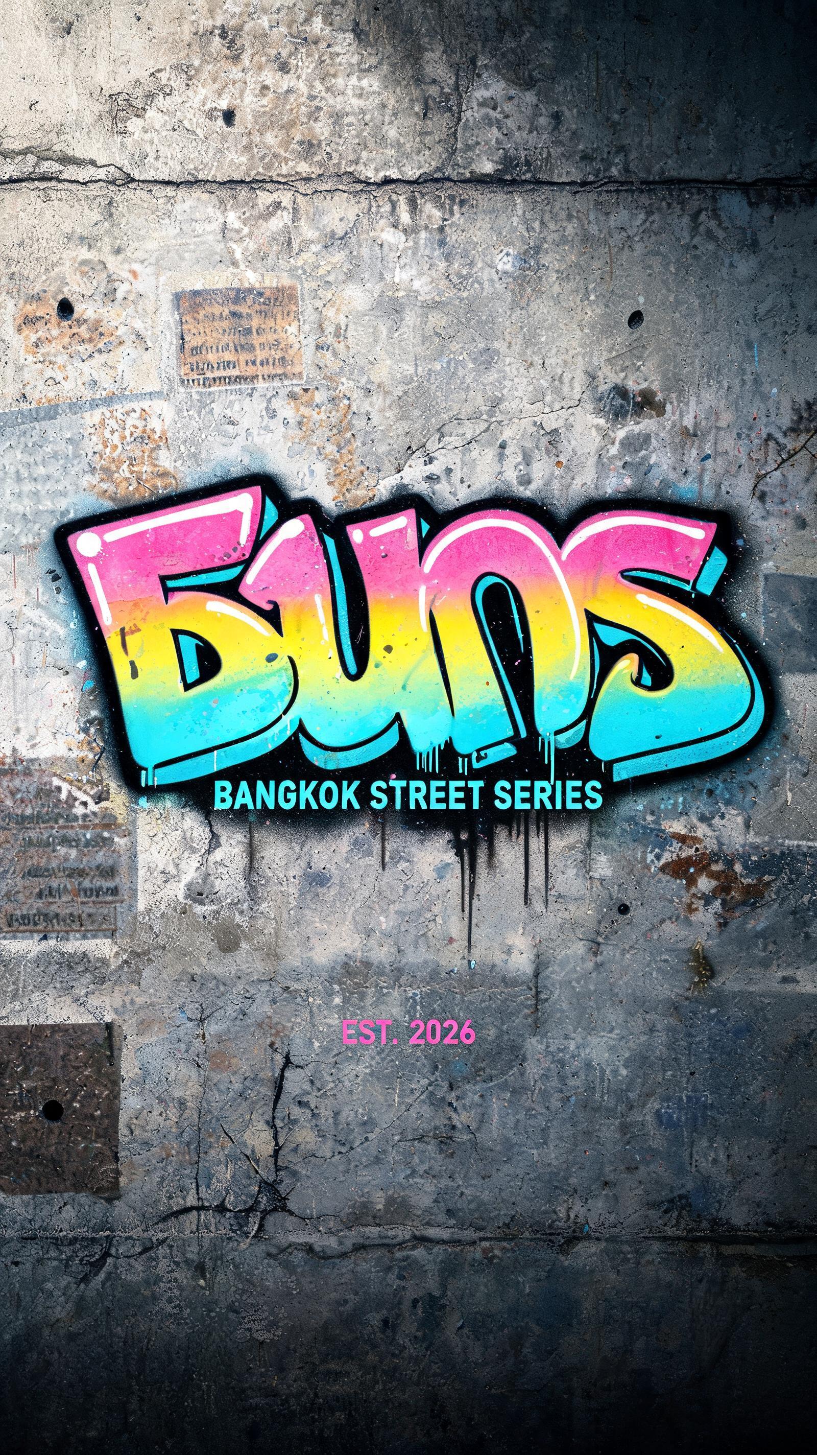 "ธนกร
BANGKOK STREET SERIES
EST. 2026" — Graffiti | AI Text Effect Generator