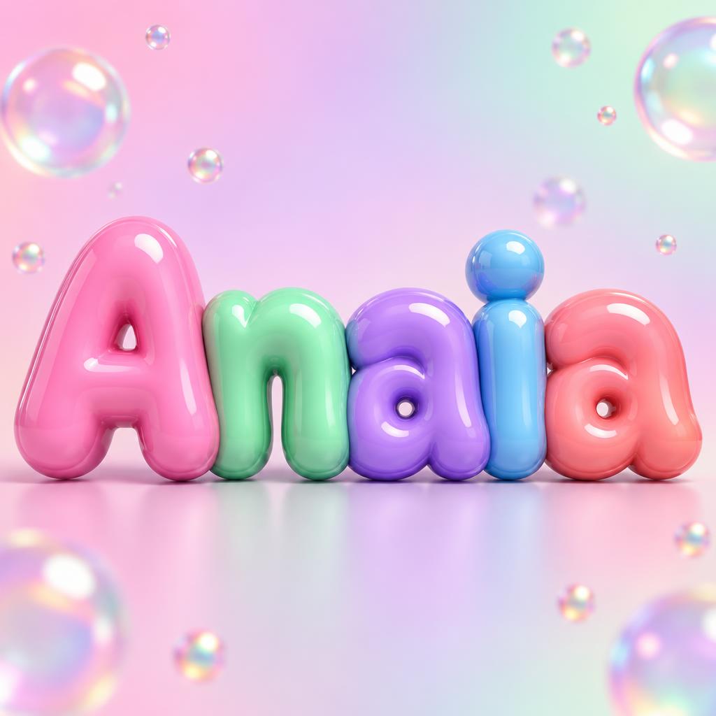 "Anaia" — 3d Bold Inflated | AI Text Effect Generator