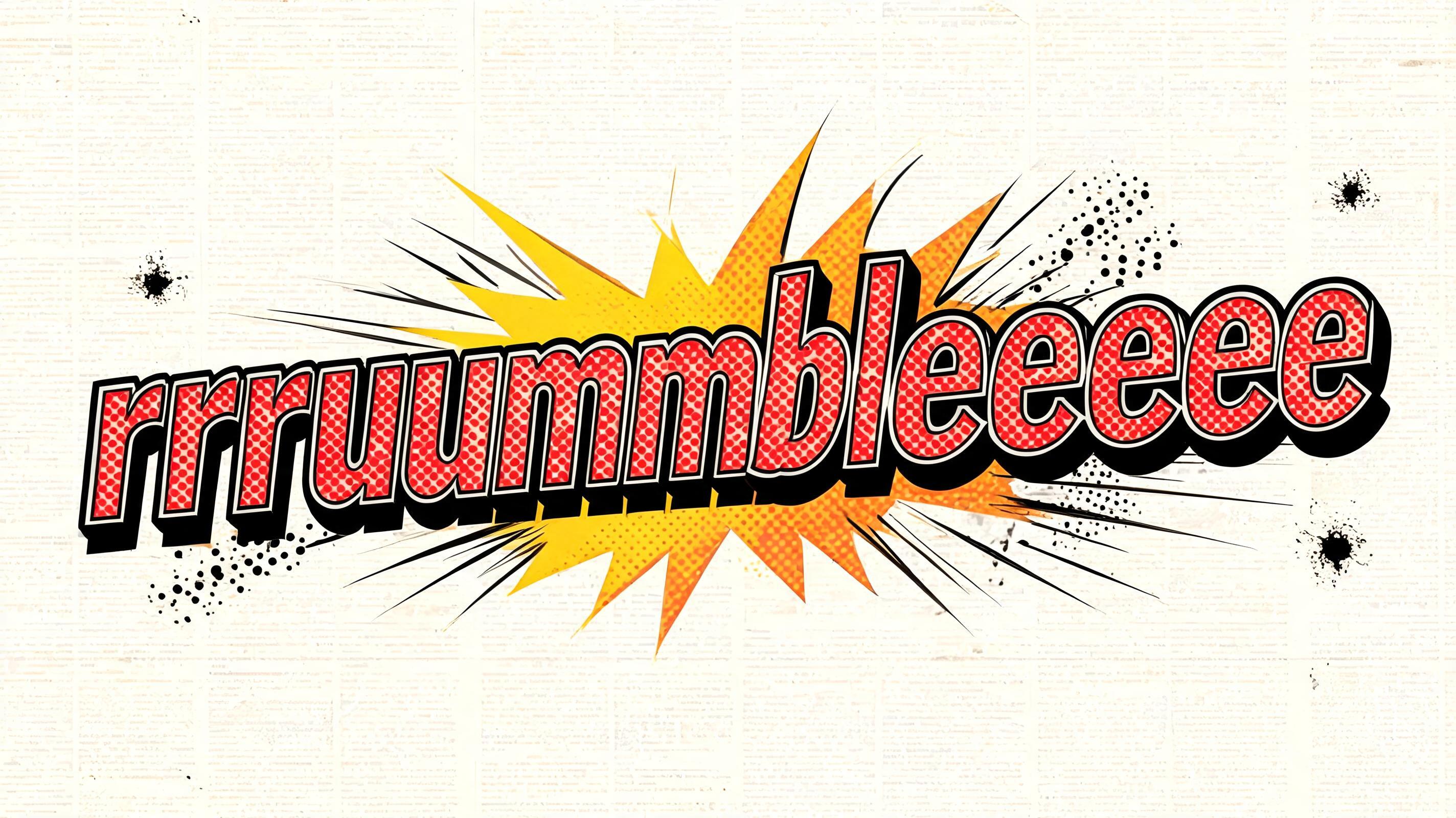 "rrruummbbleeeeee" — Comic Book | AI Text Effect Generator