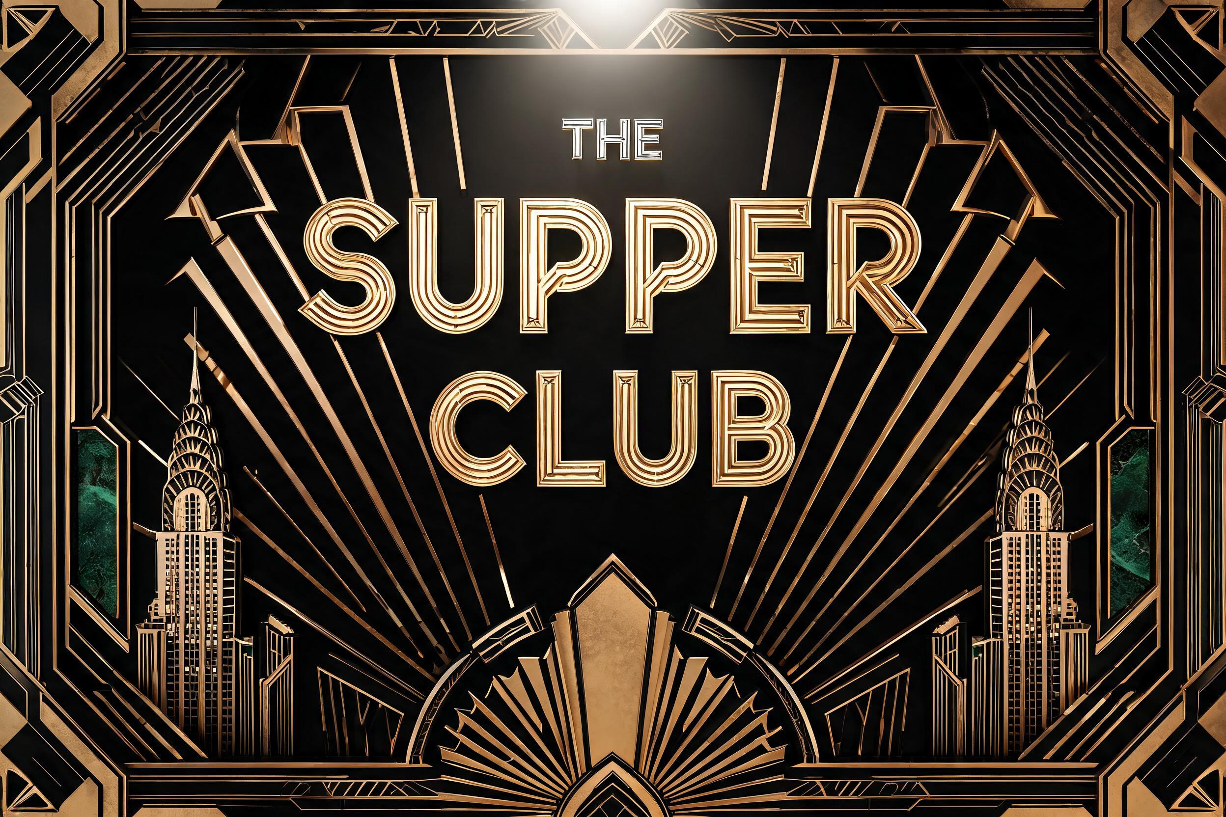 "The Supper Club" — Art Deco | AI Text Effect Generator