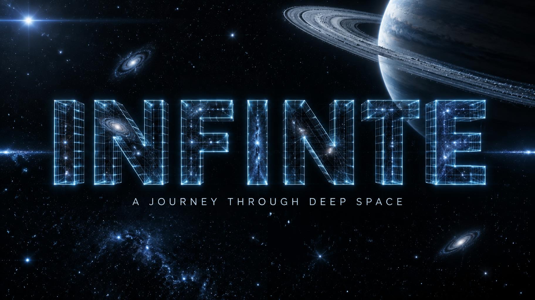 "INFINITE
A JOURNEY THROUGH DEEP SPACE" — Cinematic Scifi | AI Text Effect Generator