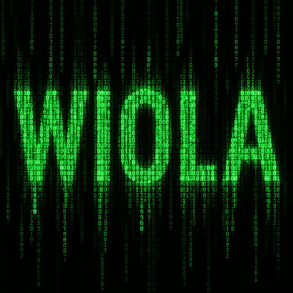 "WIOLA" — Cyberpunk Data Stream text effect