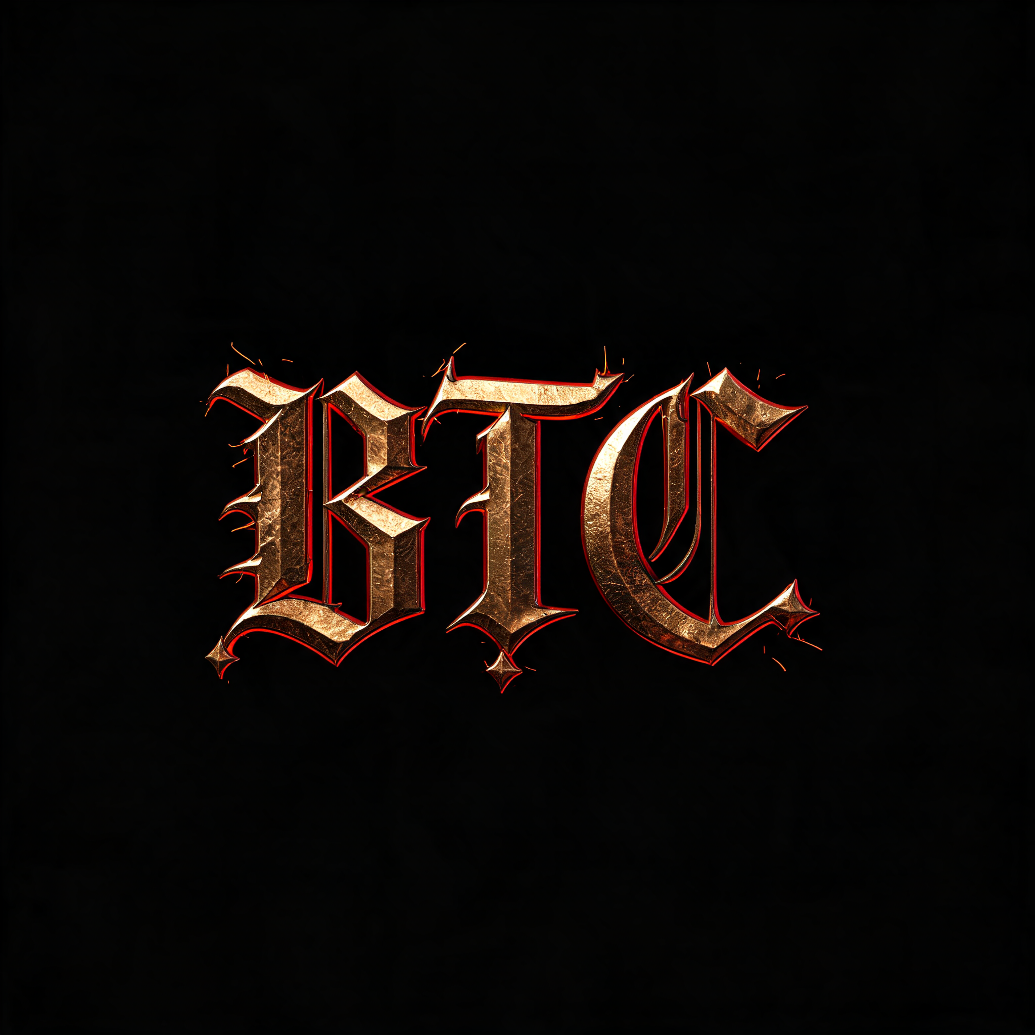 "BTC" — Gothic Font | AI Text Effect Generator