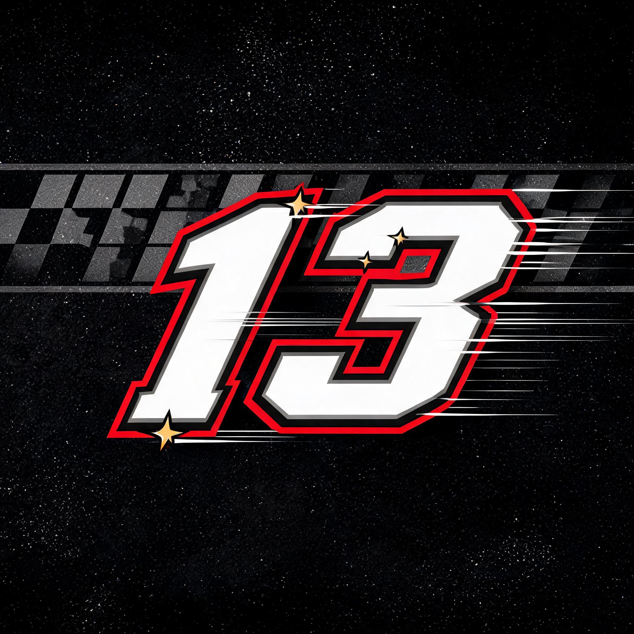 "13" — Racing | AI Text Effect Generator