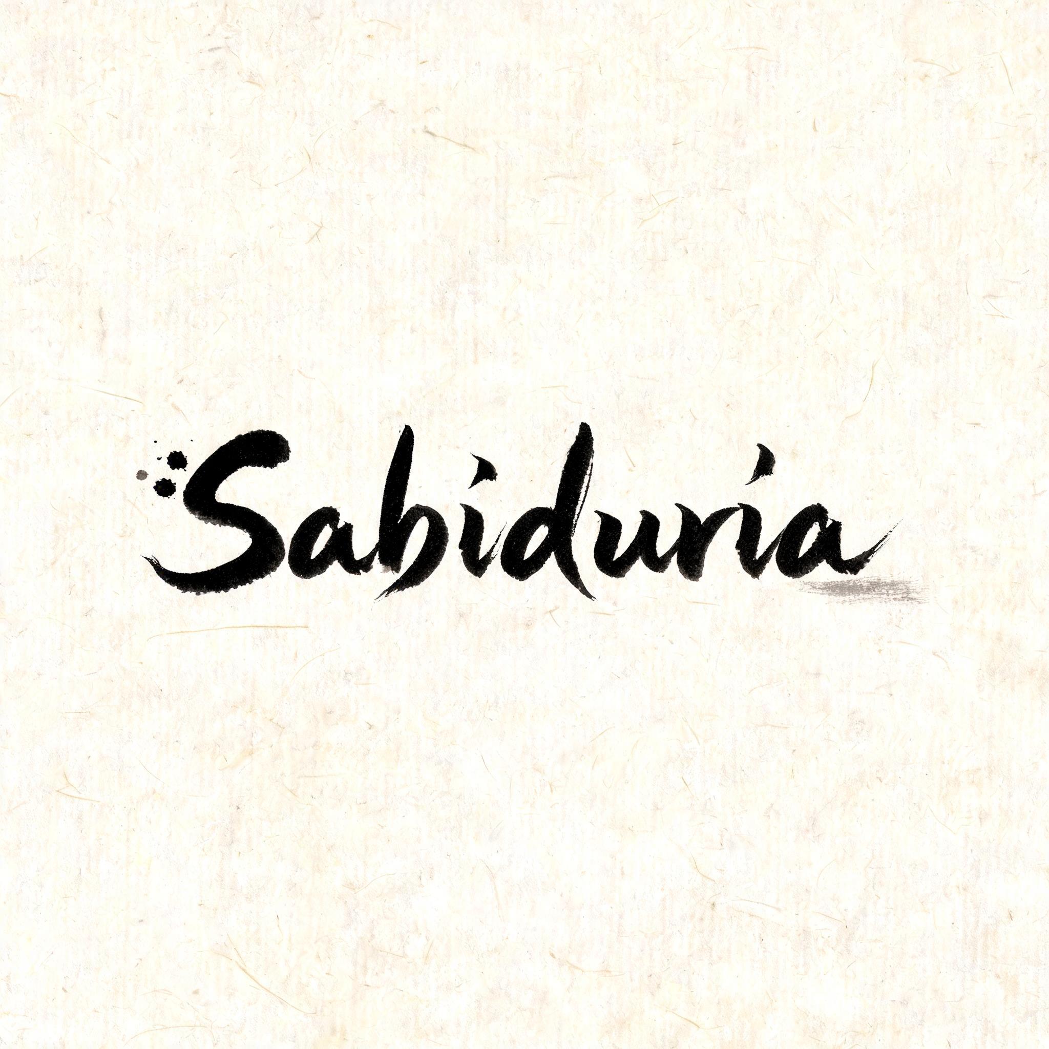 "Sabiduría" — Brush Japanese Ink | AI Text Effect Generator