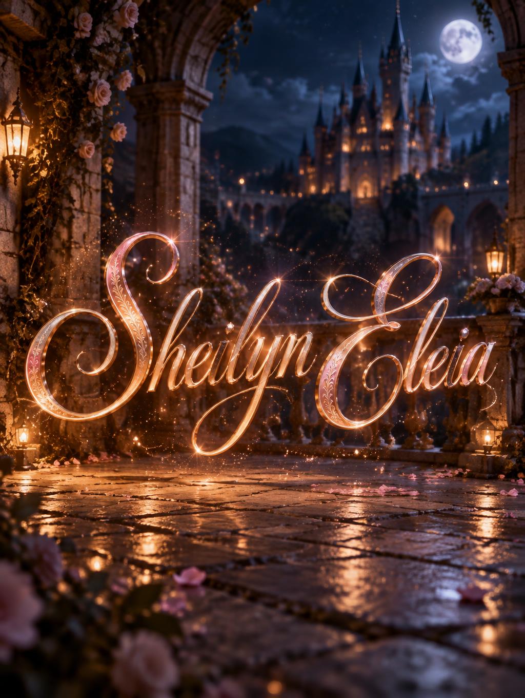 "Sheilyn Eleia" — Fairy Tale | AI Text Effect Generator