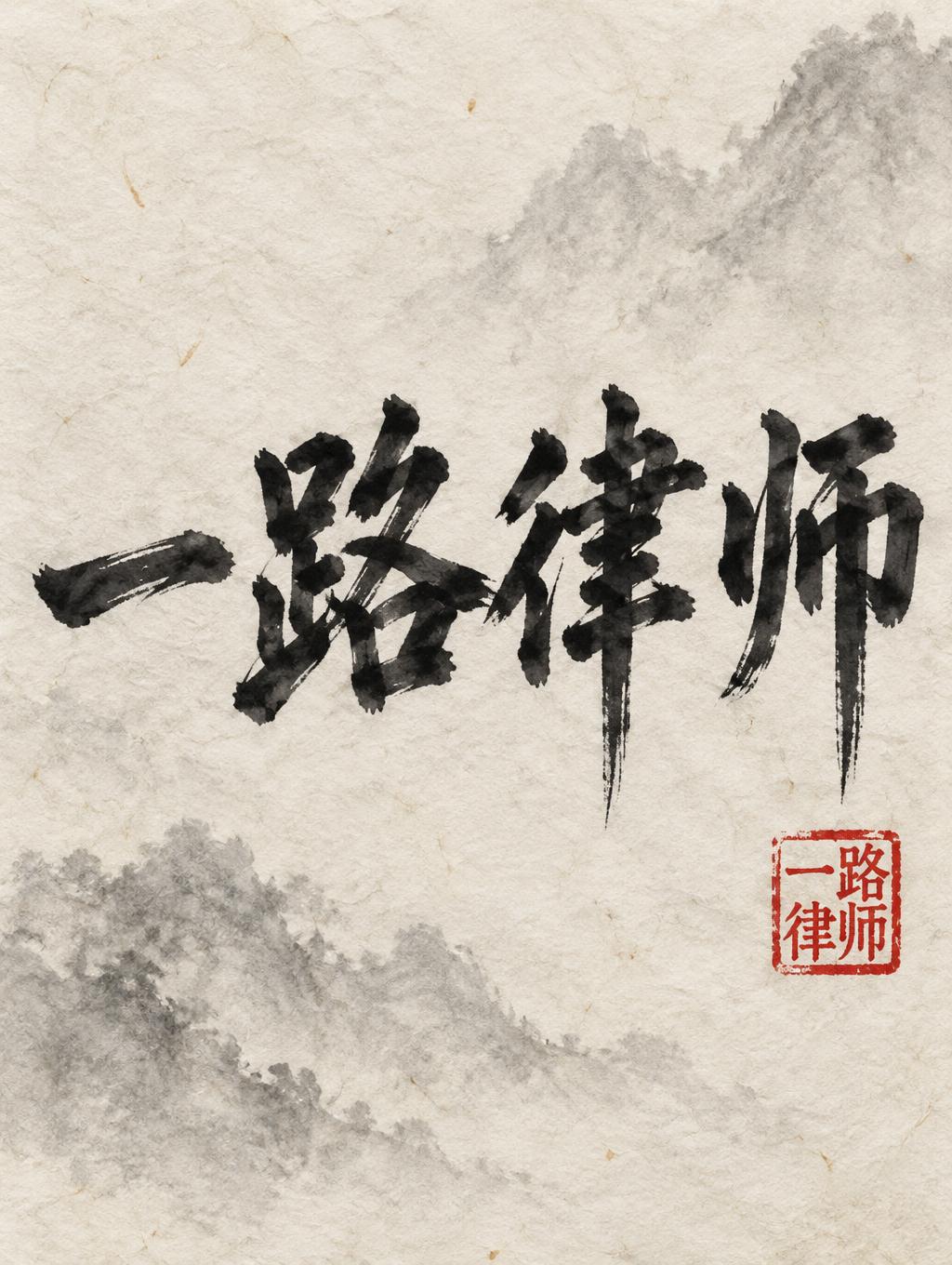 "一路律师" — Brush Chinese Ink | AI Text Effect Generator