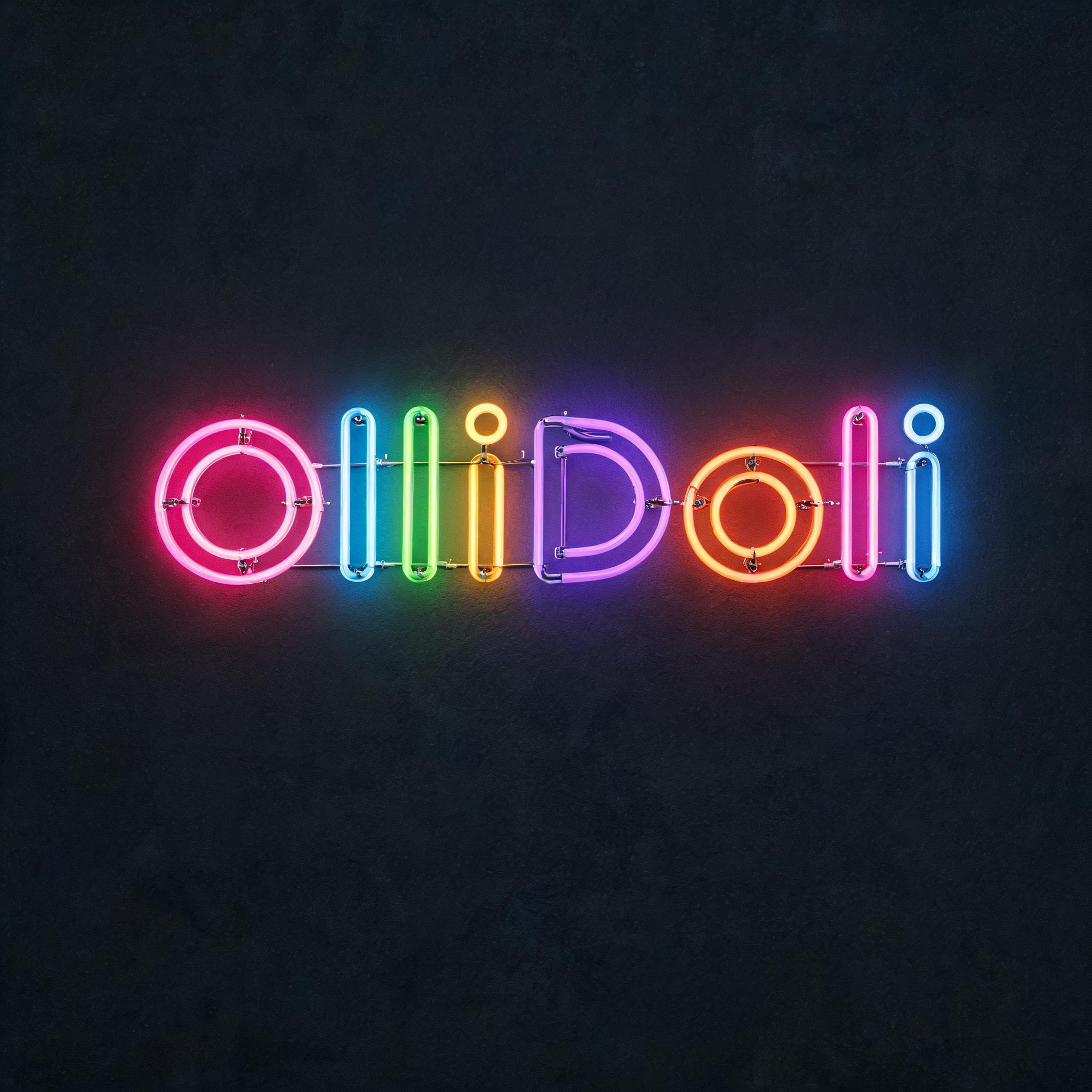 "OlliDoli" — Neon Sign | AI Text Effect Generator
