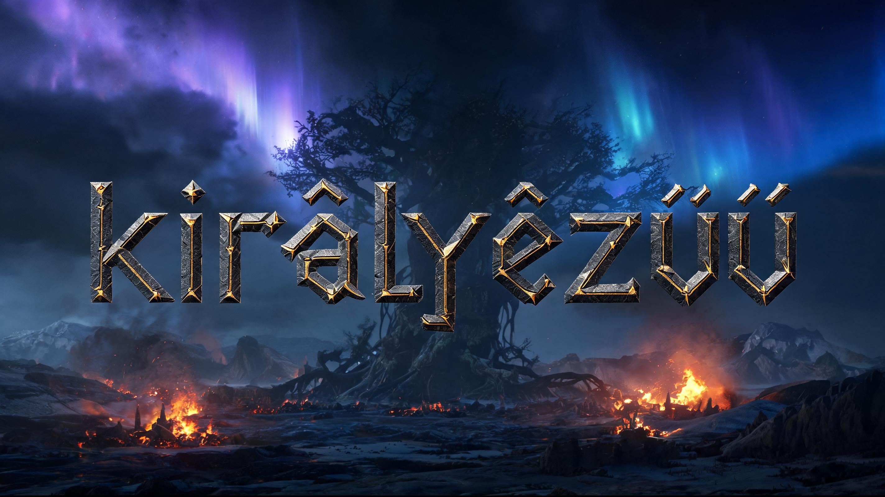 "királyéőzűú" — Viking | AI Text Effect Generator