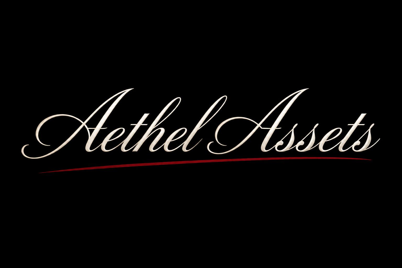 "Aethel Assets" — Handwritten Script text effect