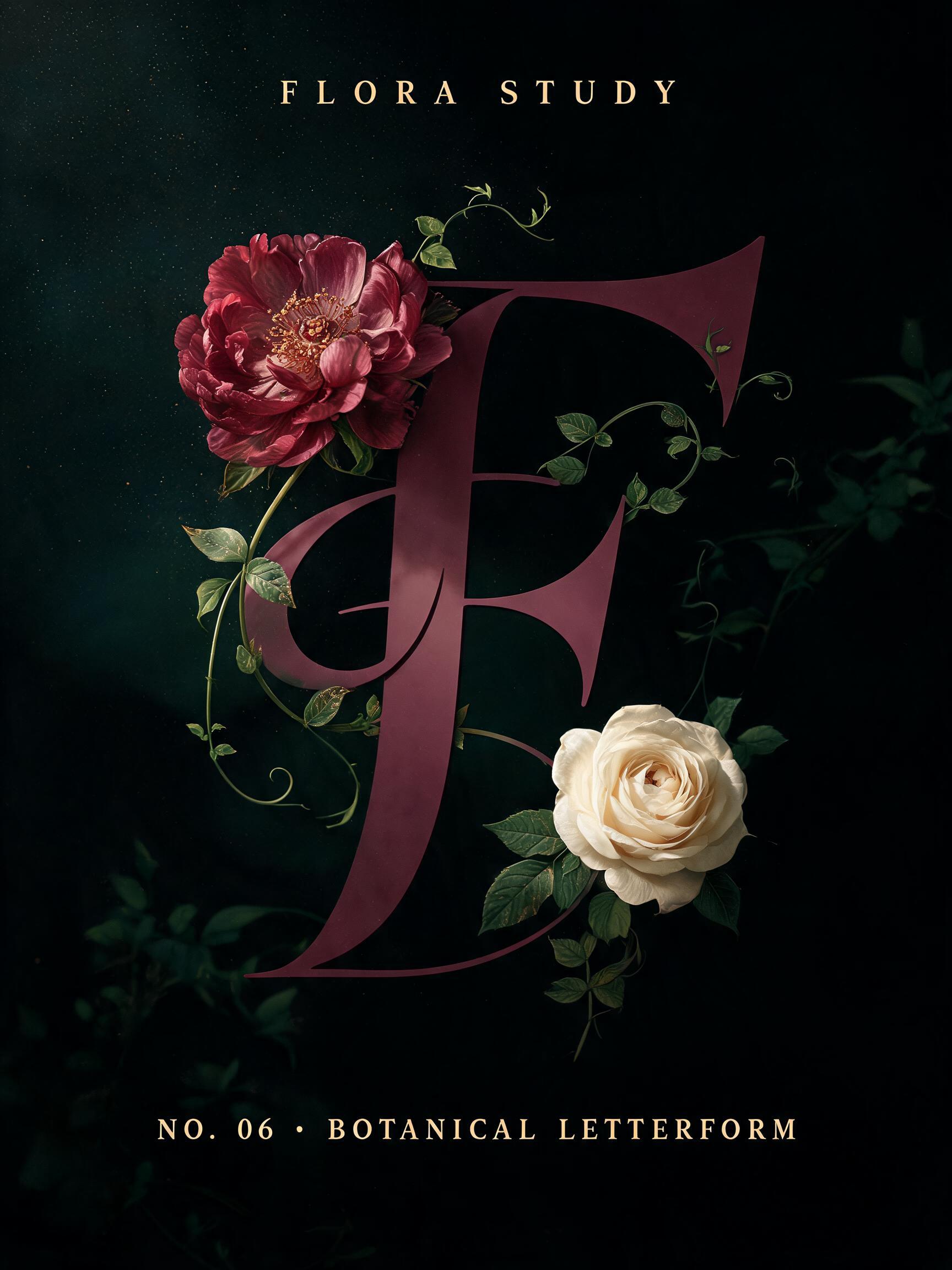F
FLORA STUDY
NO. 06 · BOTANICAL LETTERFORM