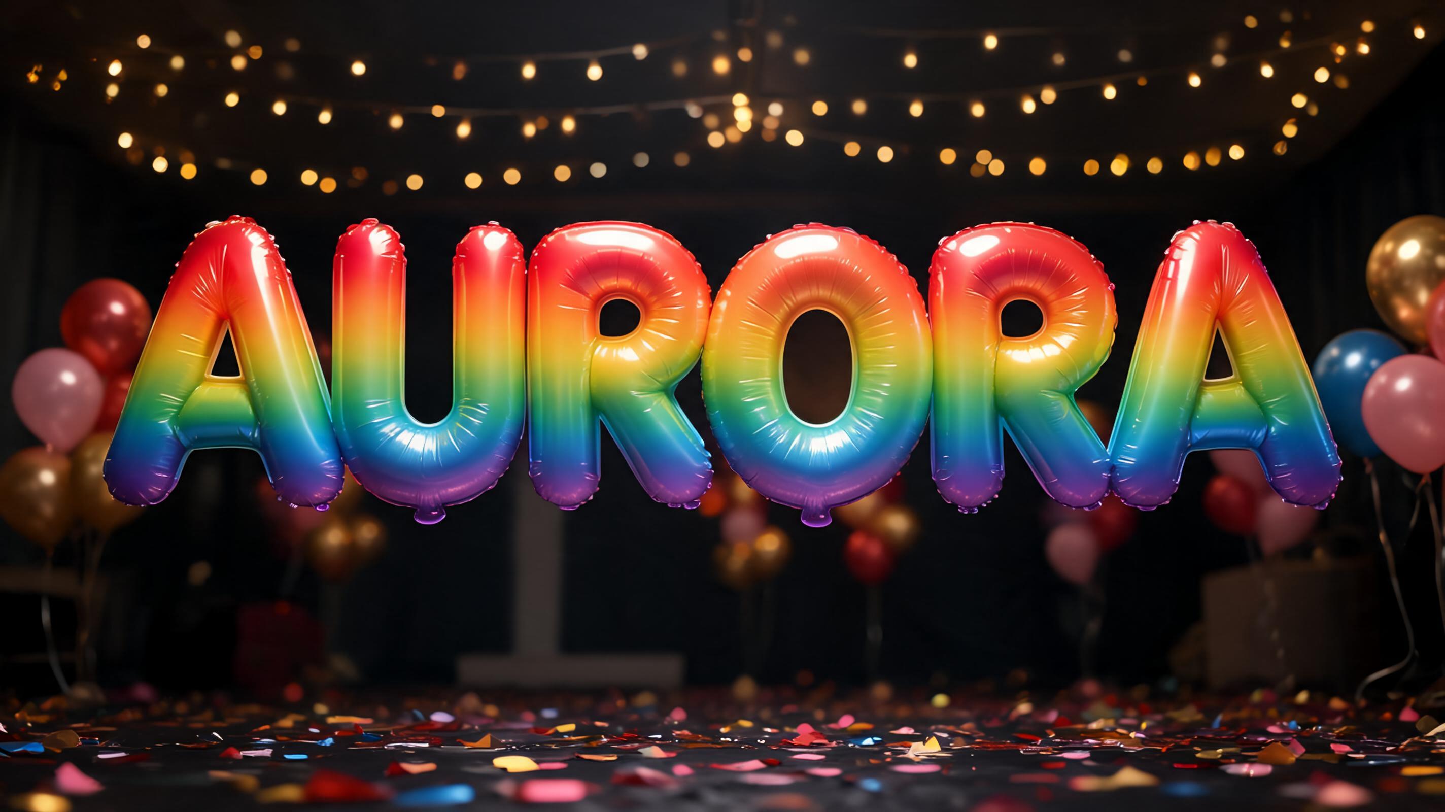 "AURORA" — Rainbow | AI Text Effect Generator