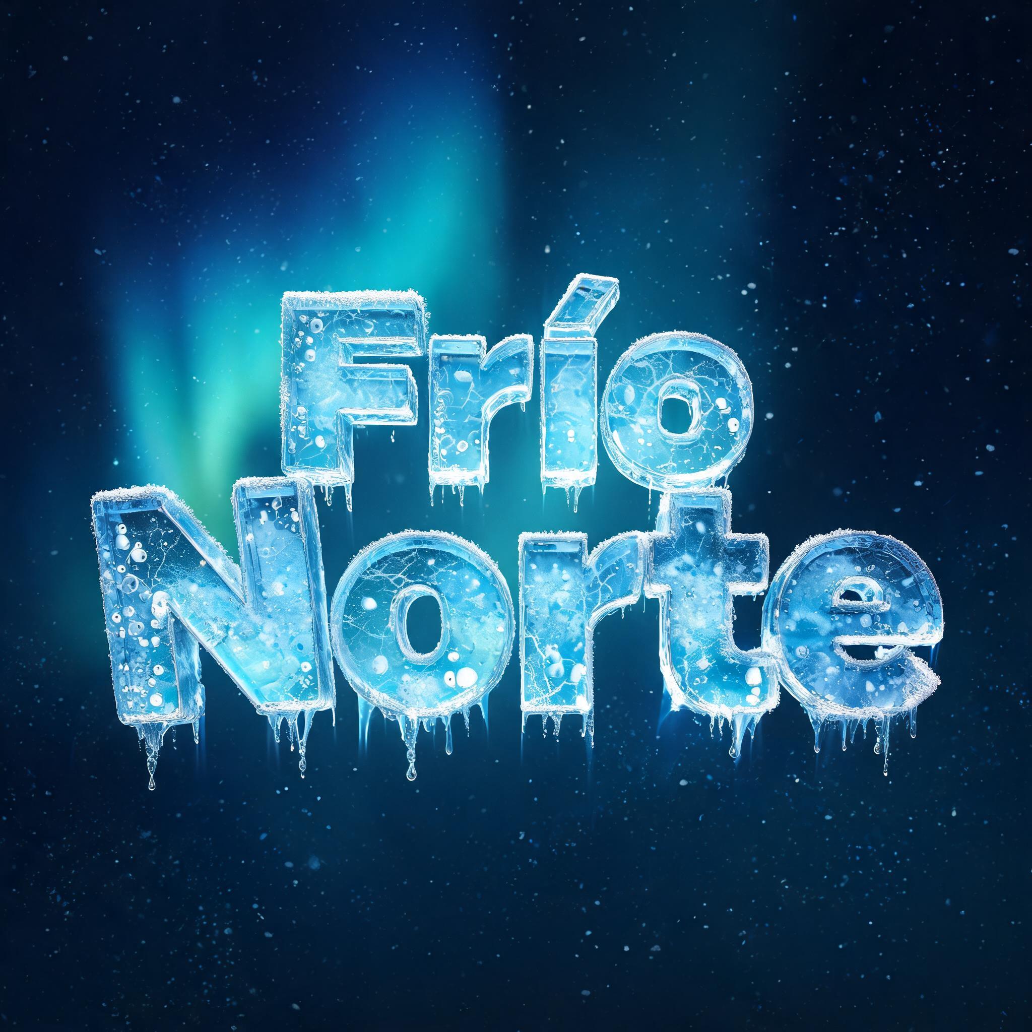 "Frío Norte " — Glass Frozen | AI Text Effect Generator