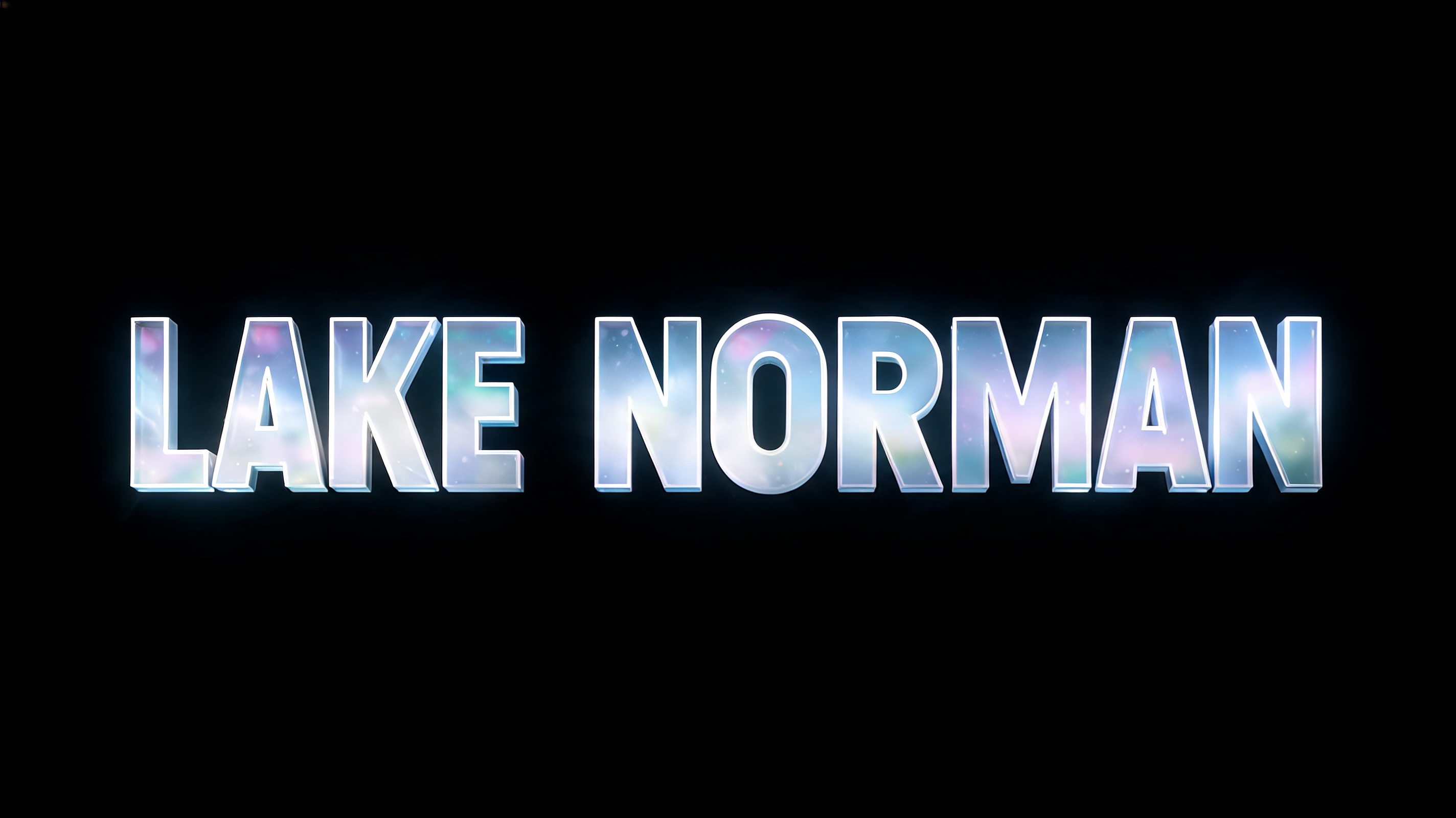"LAKE NORMAN" — Glass Morphism | AI Text Effect Generator