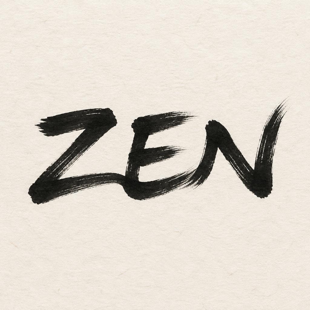 "ZEN" — Brush Japanese Ink | AI Text Effect Generator