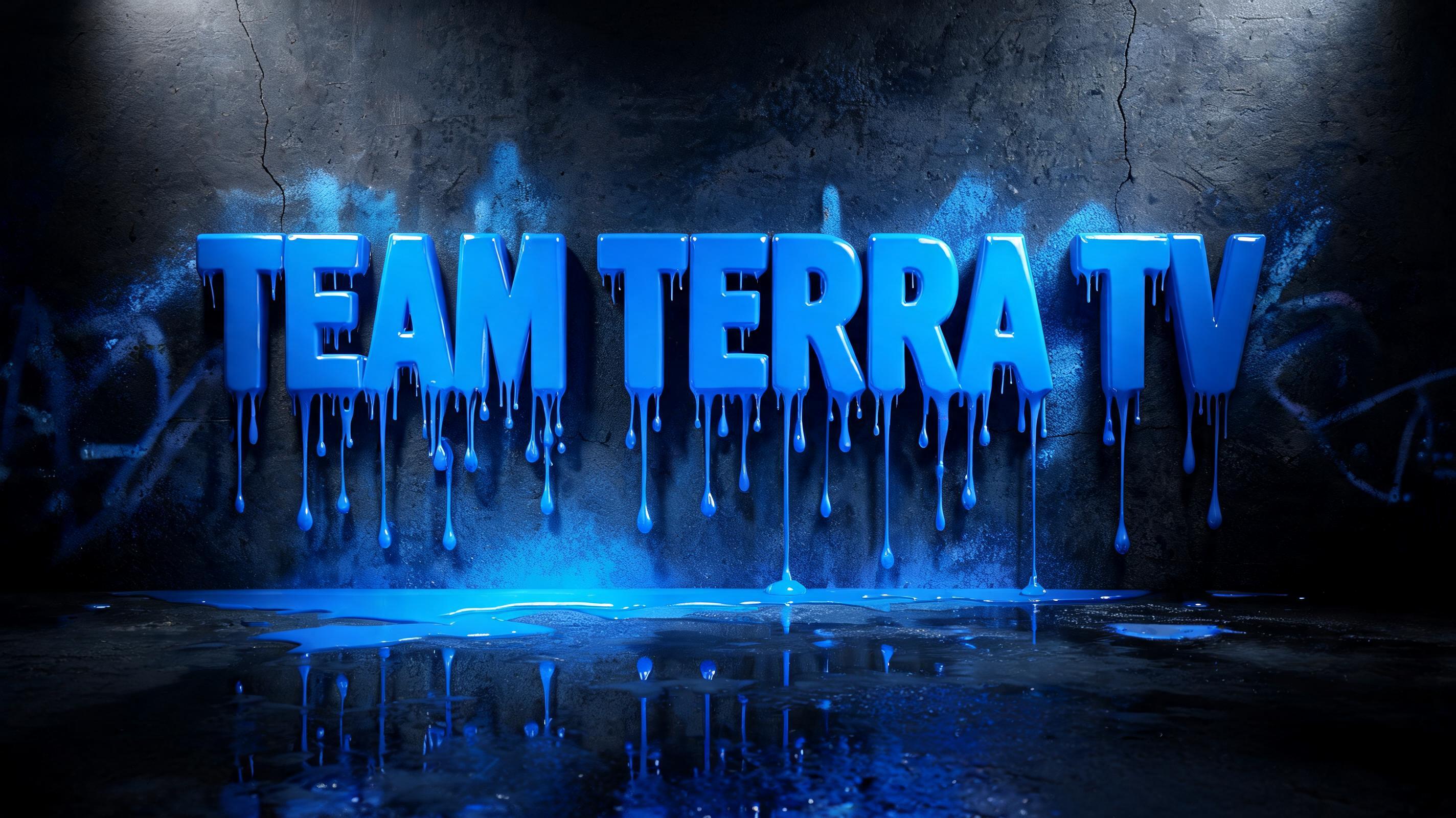 "TEAM TERRA TV" — Drip Font | AI Text Effect Generator