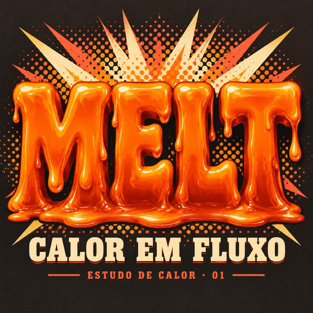 "MELT
CALOR EM FLUXO
ESTUDO DE CALOR · 01" — Drip Font Melting | AI Text Effect Generator