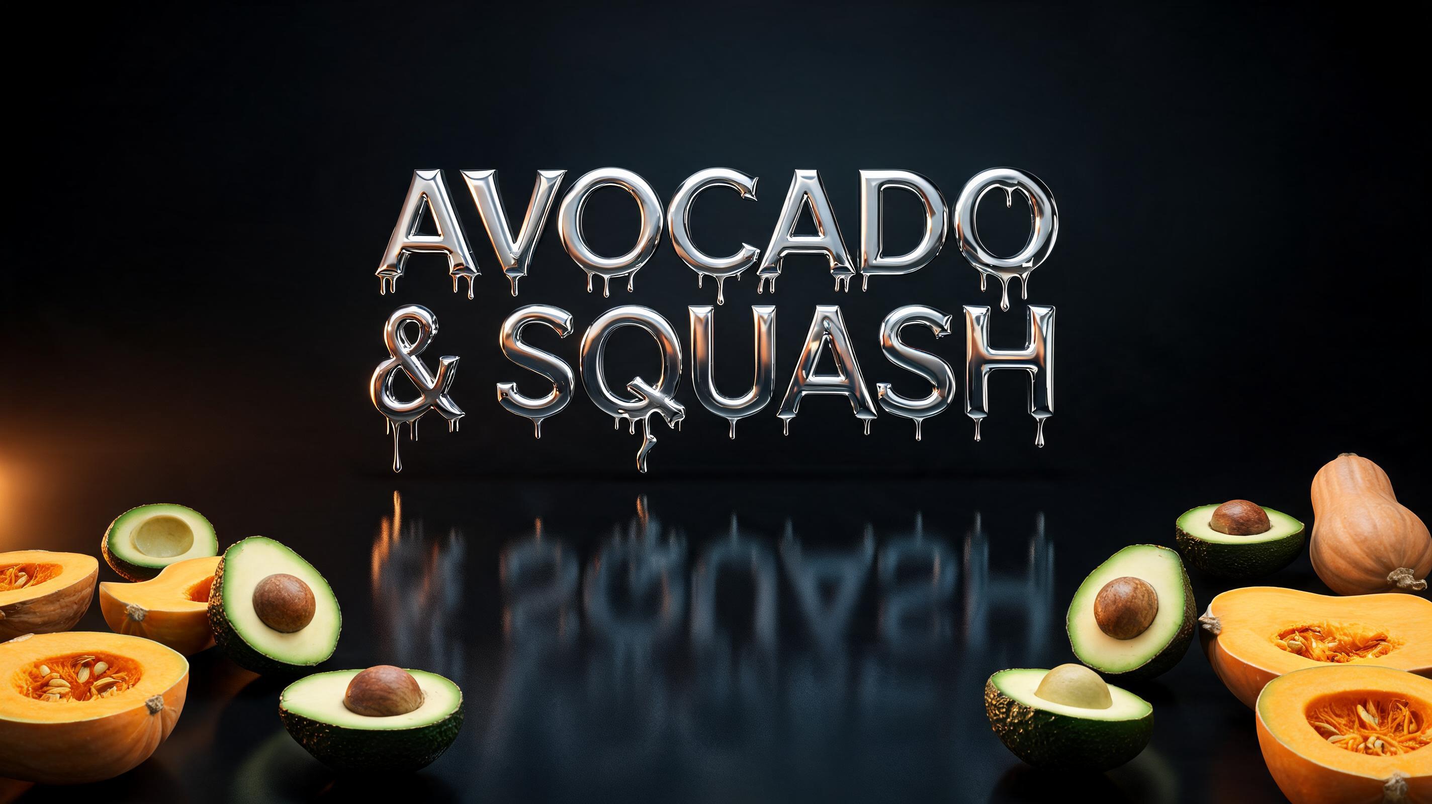"AVOCADO & SQUASH" —  | AI Text Effect Generator