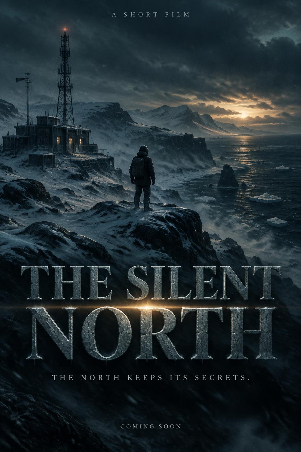 "THE SILENT NORTH
THE NORTH KEEPS ITS SECRETS.
A SHORT FILM
COMING SOON" — Cinematic Netflix | AI Text Effect Generator