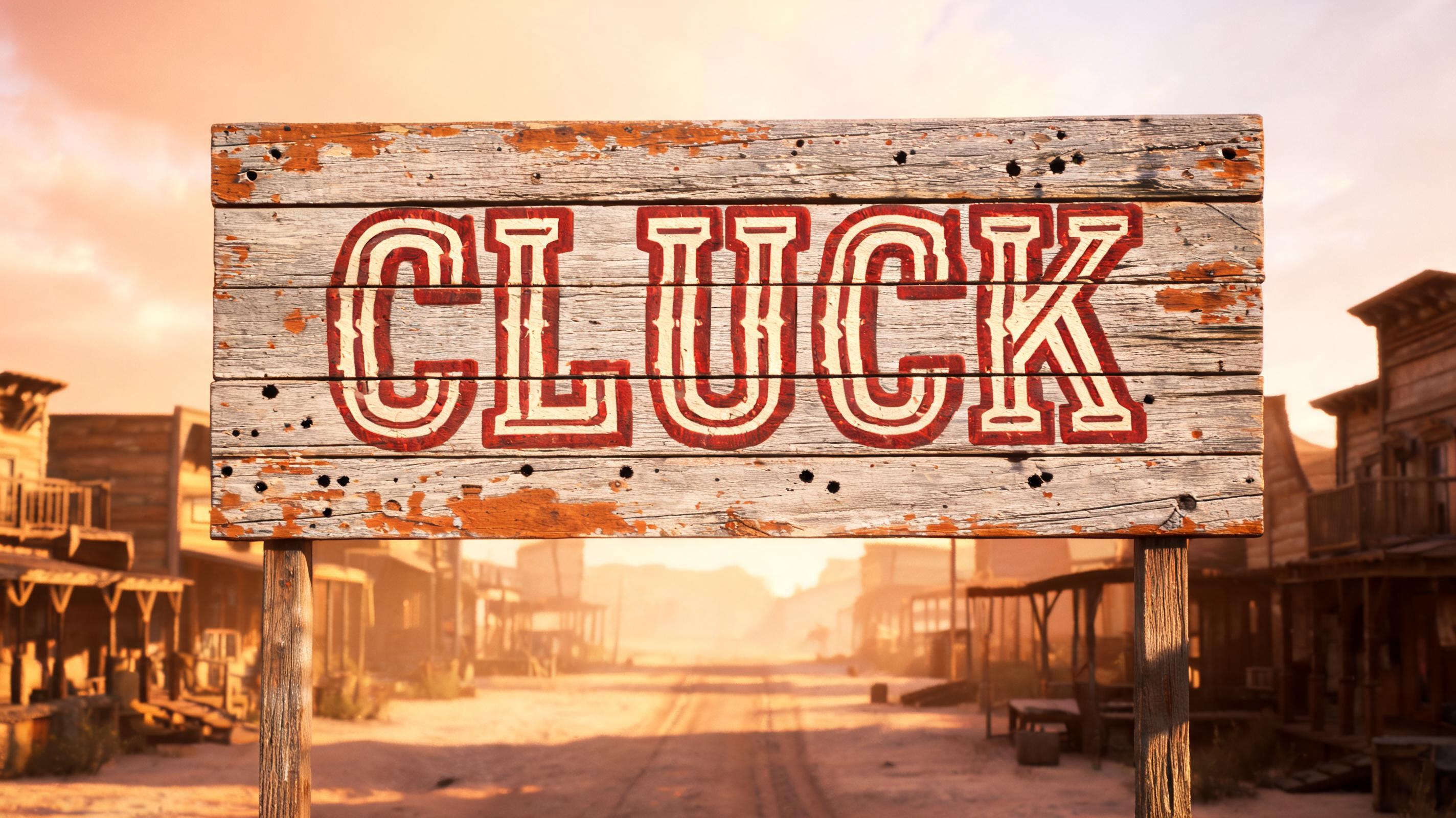 "Cluck" — Vintage | AI Text Effect Generator