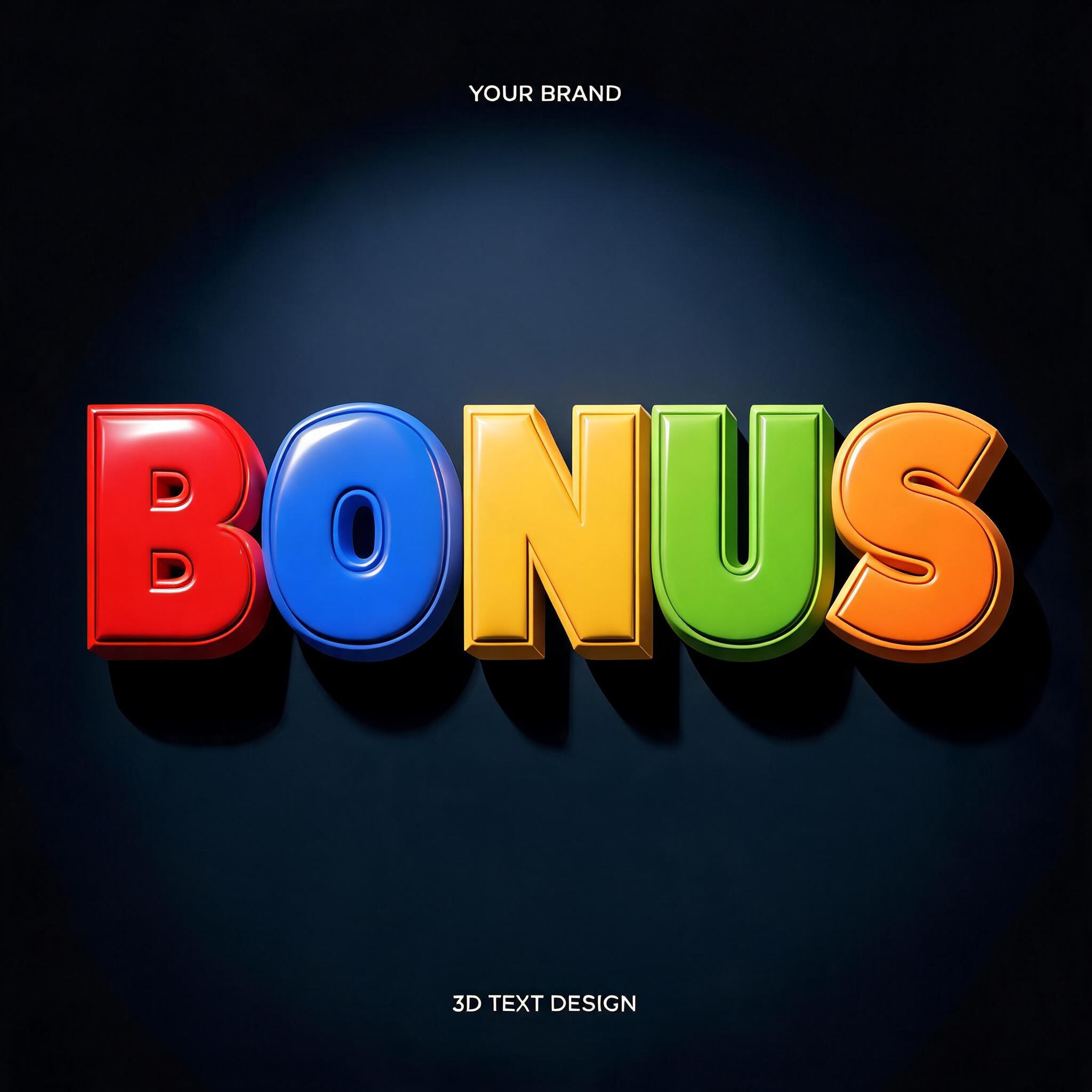 "BONUS" — 3d Bold | AI Text Effect Generator