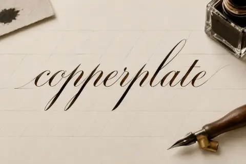 "copperplate" — Cursive Calligraphy text effect