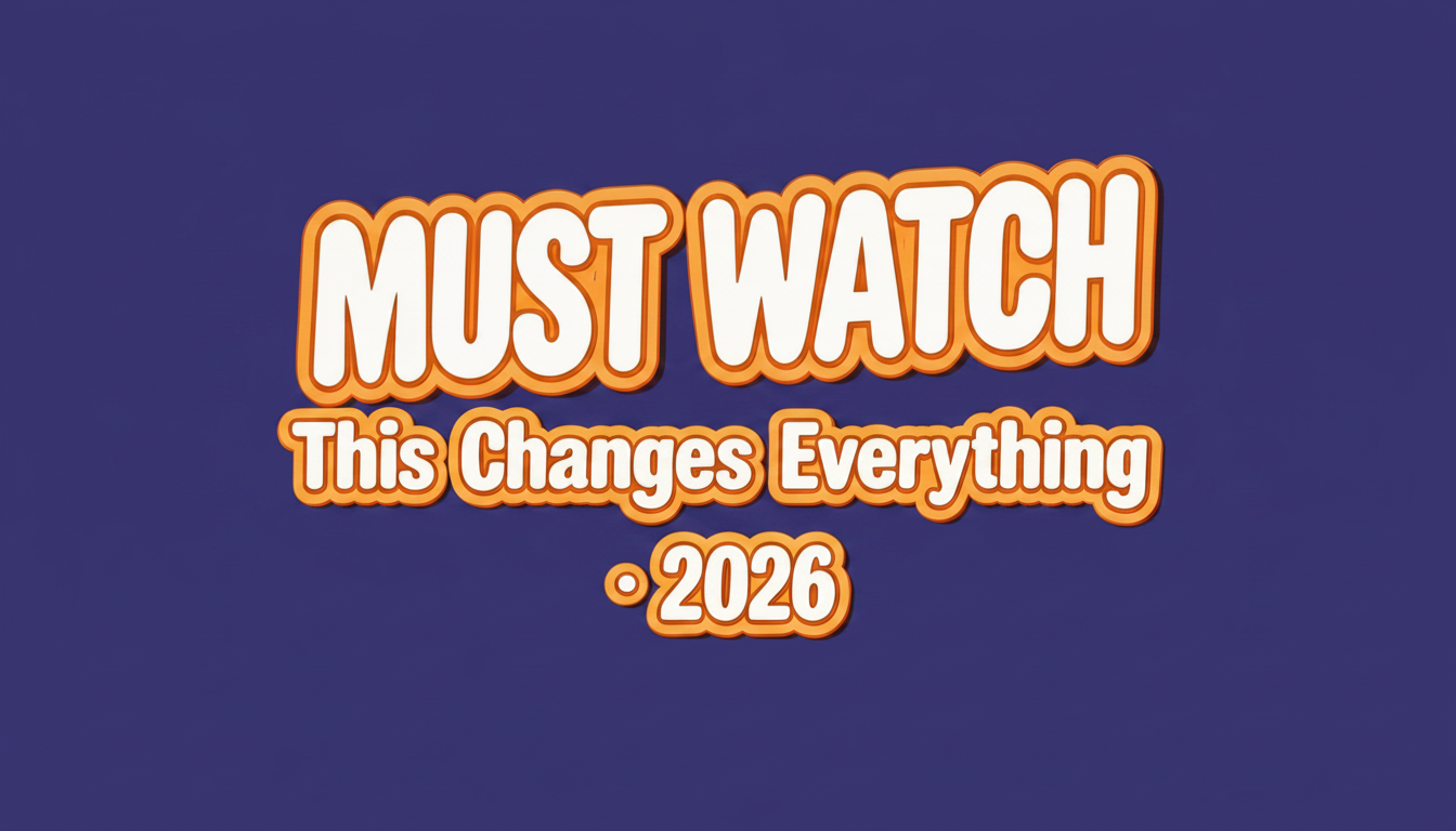 "MUST WATCH
This Changes Everything · 2026" — Cinematic Youtube Creator | AI Text Effect Generator